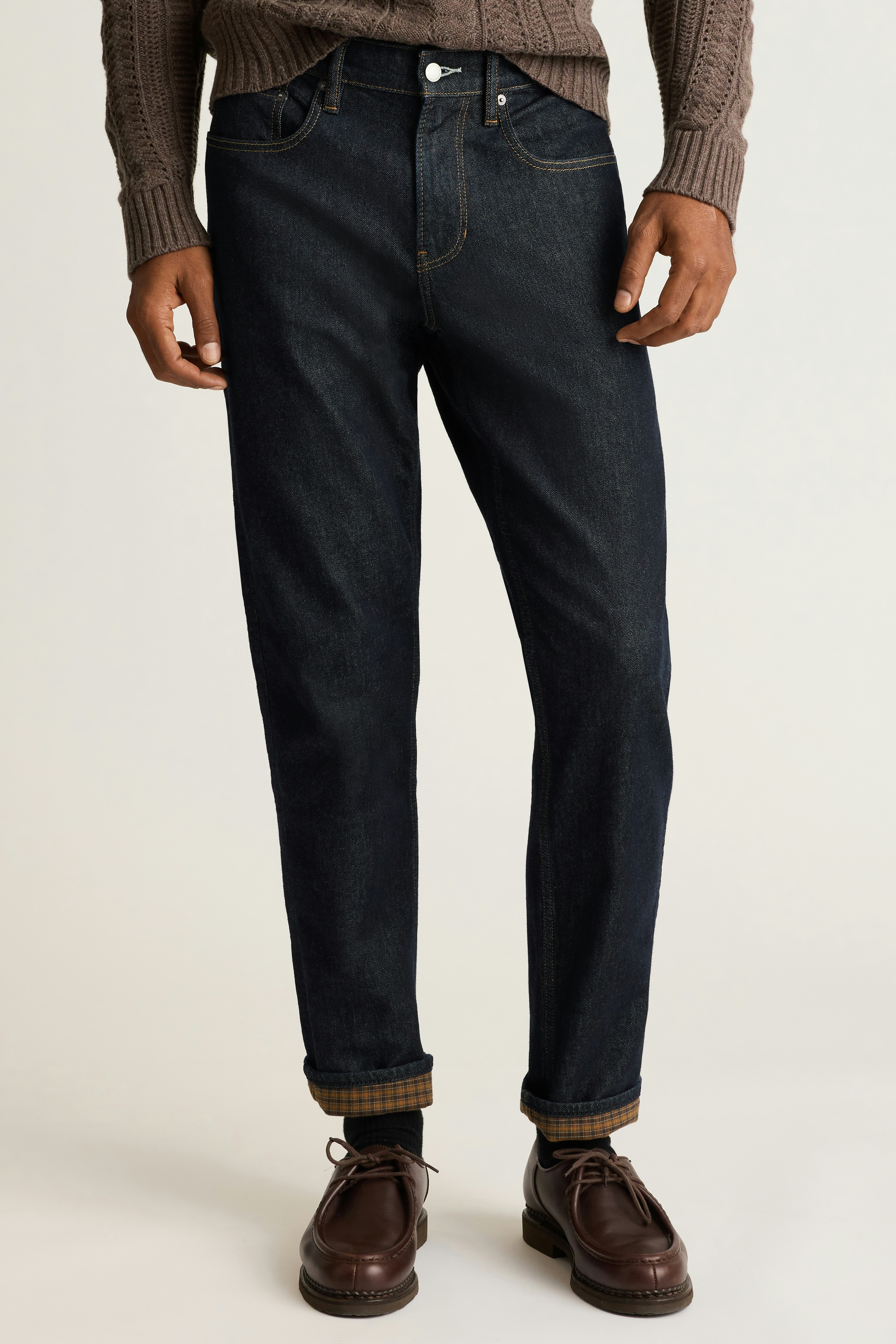Fireside Flannel Lined Jean dark blue rinse