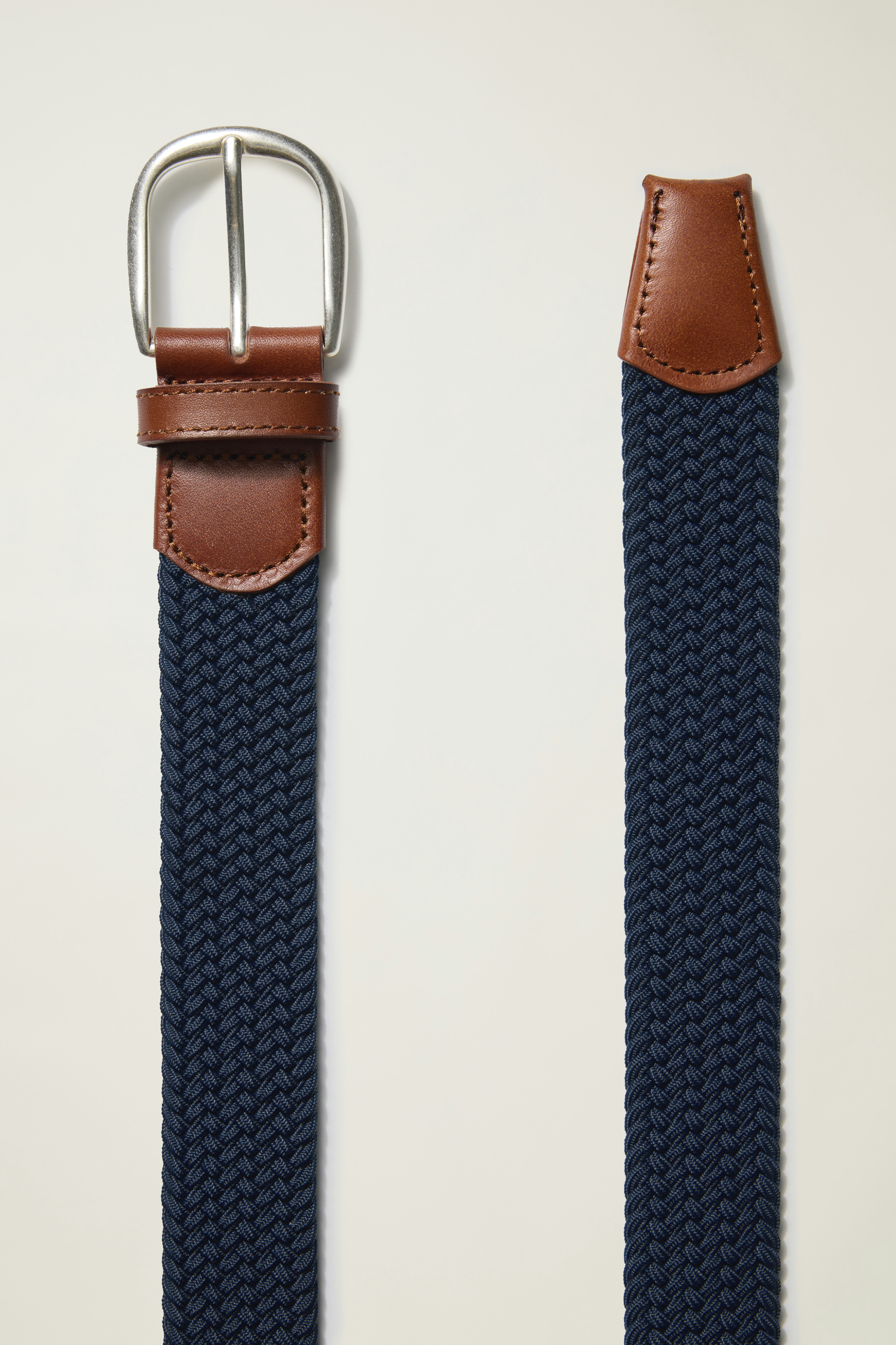 The Clubhouse Stretch Belt navy with brown