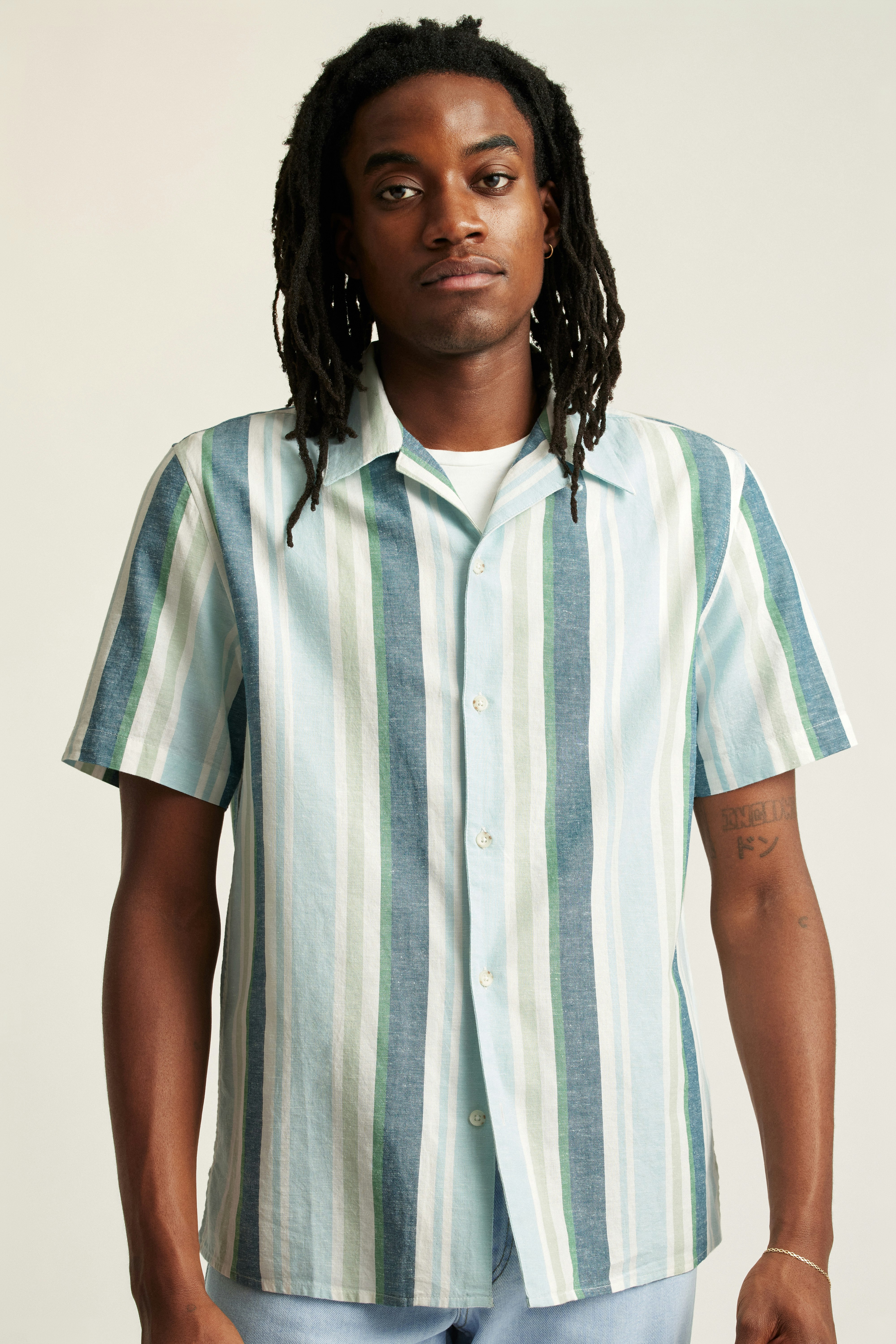 Limited Edition Riviera Cabana Shirt blue tortuga stripe