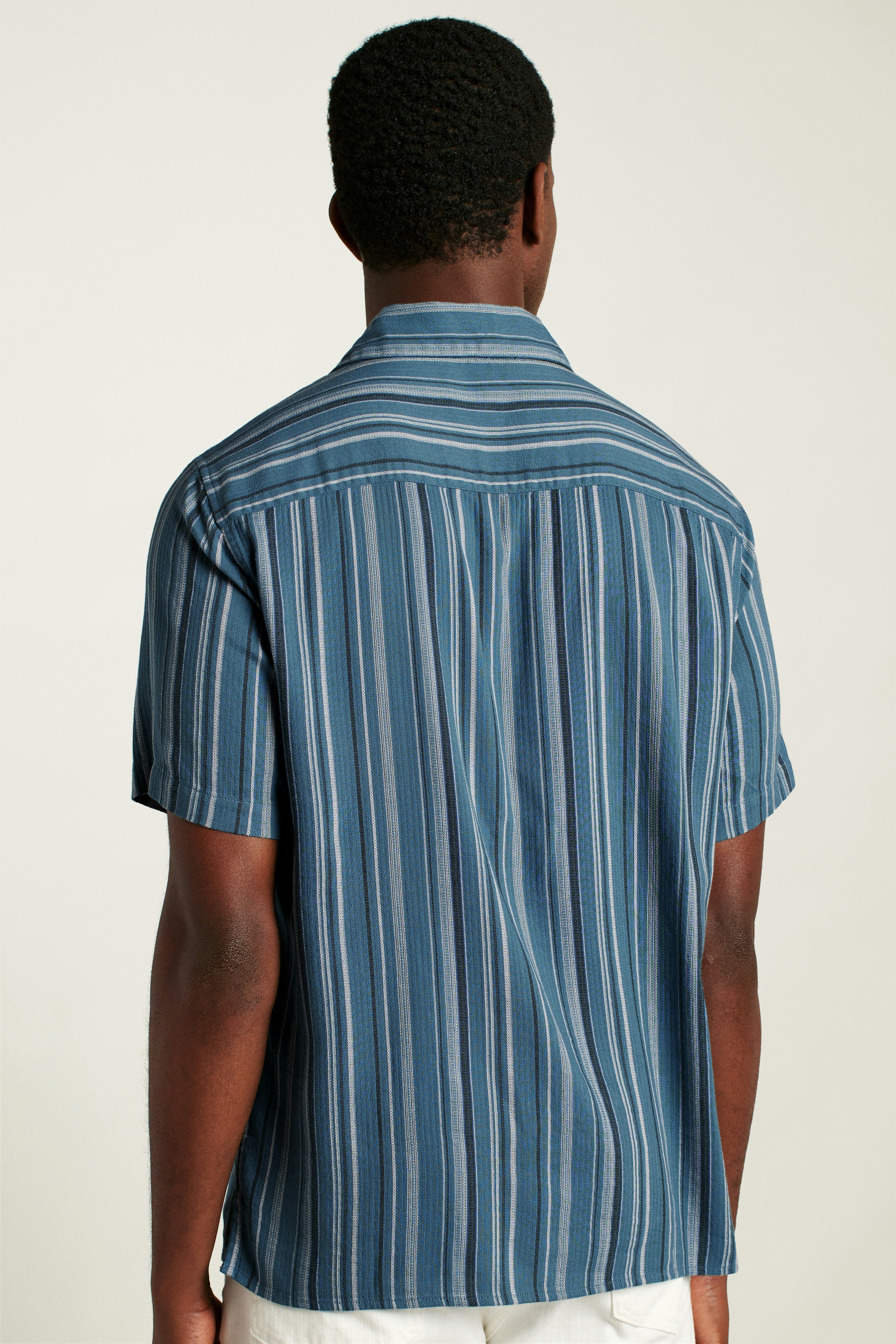 Limited Edition Riviera Cabana Shirt blue orion stripe