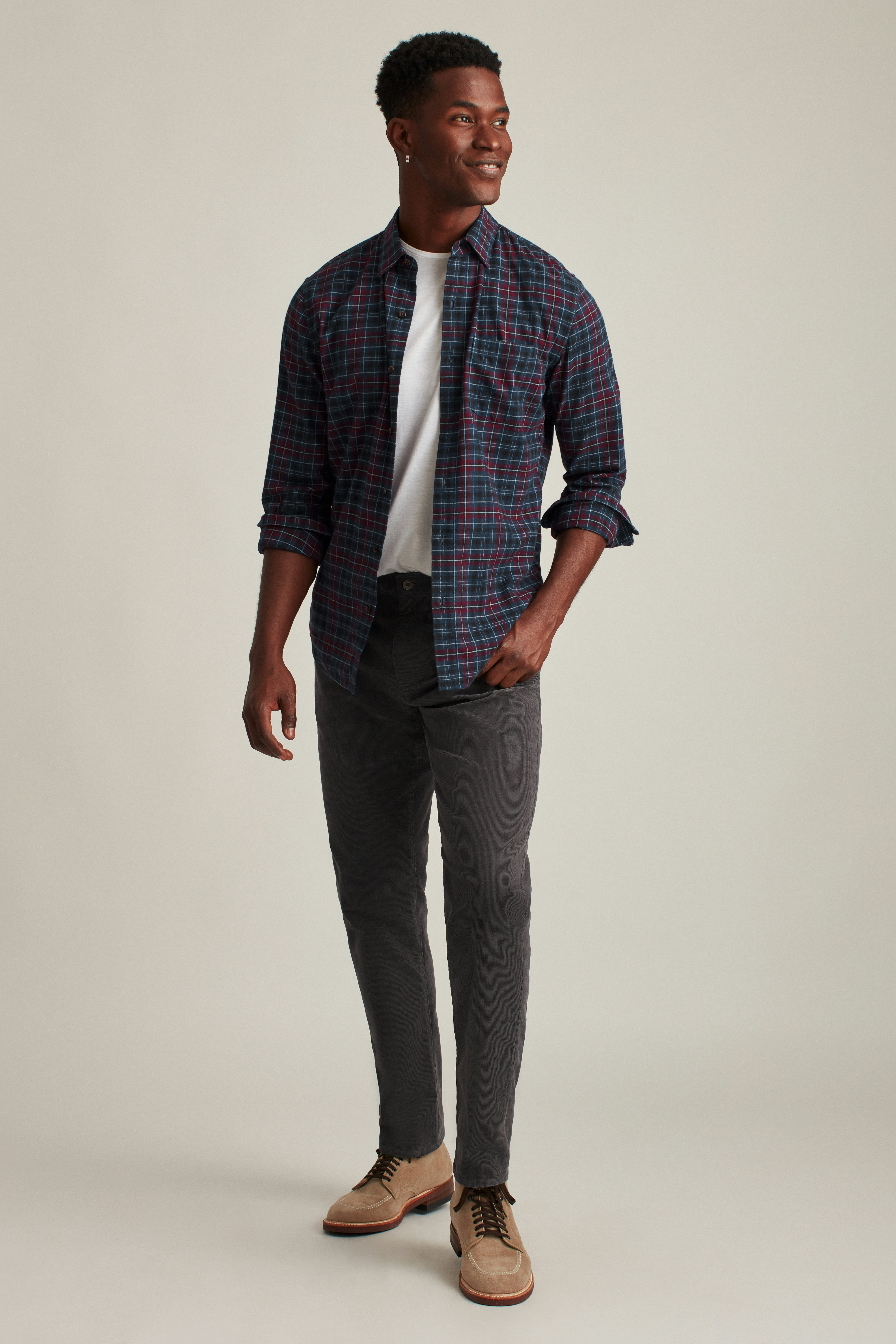 Corduroy 5-Pocket Pants forged iron