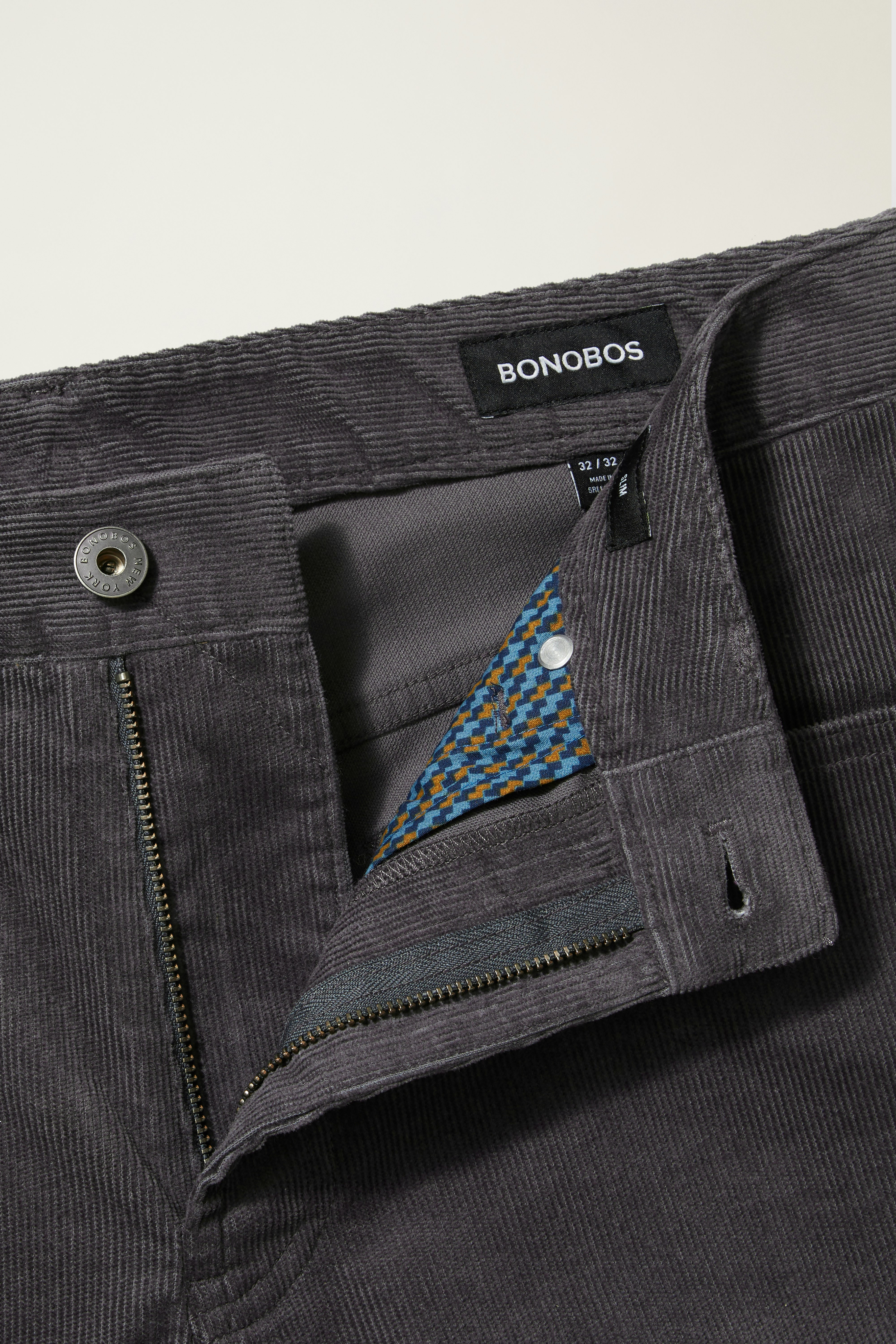 Corduroy 5-Pocket Pants forged iron