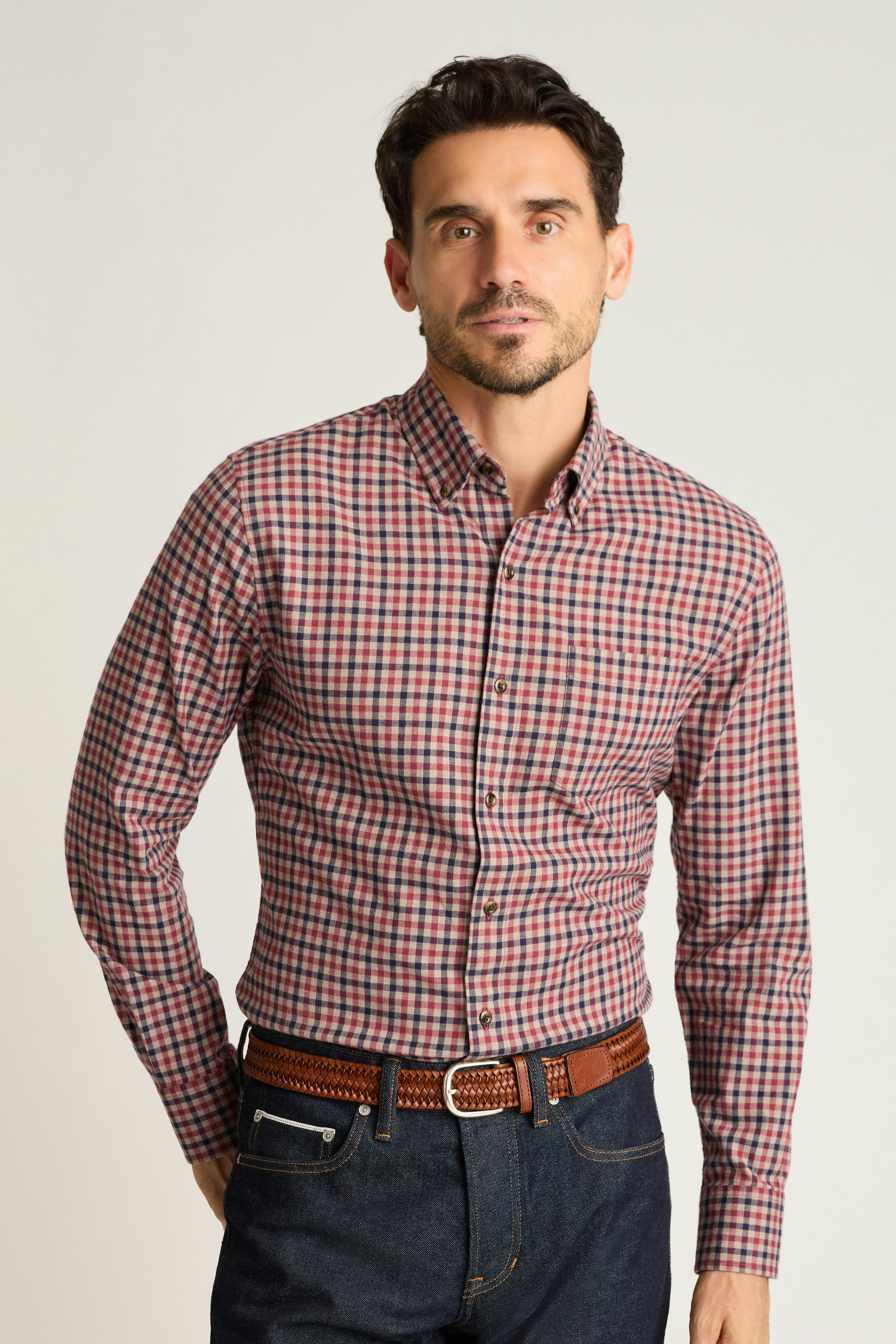 Everyday Lightweight Flannel Shirt rust wilfred plaid