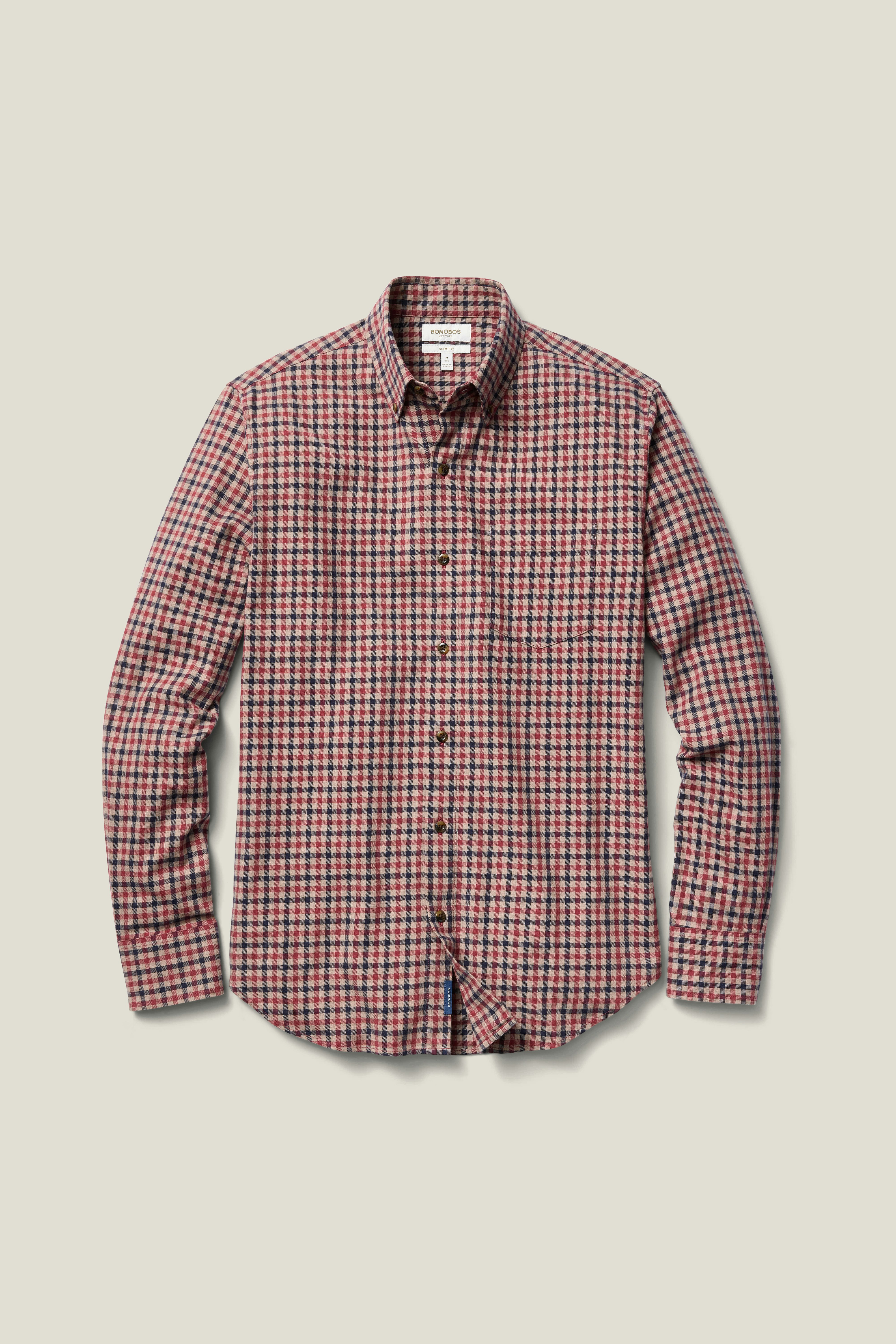 Everyday Lightweight Flannel Shirt rust wilfred plaid