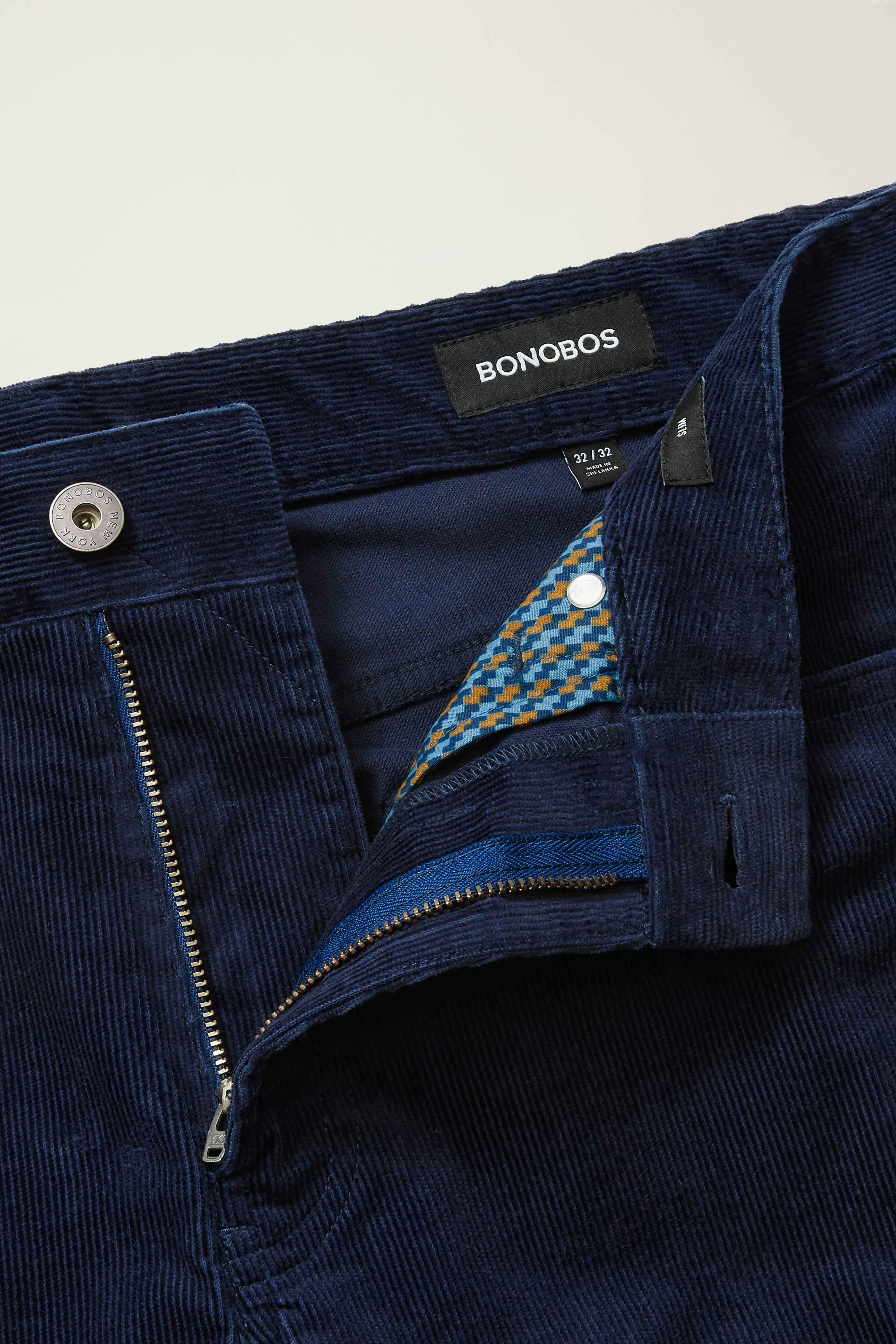 Corduroy 5-Pocket Pants maritime blue