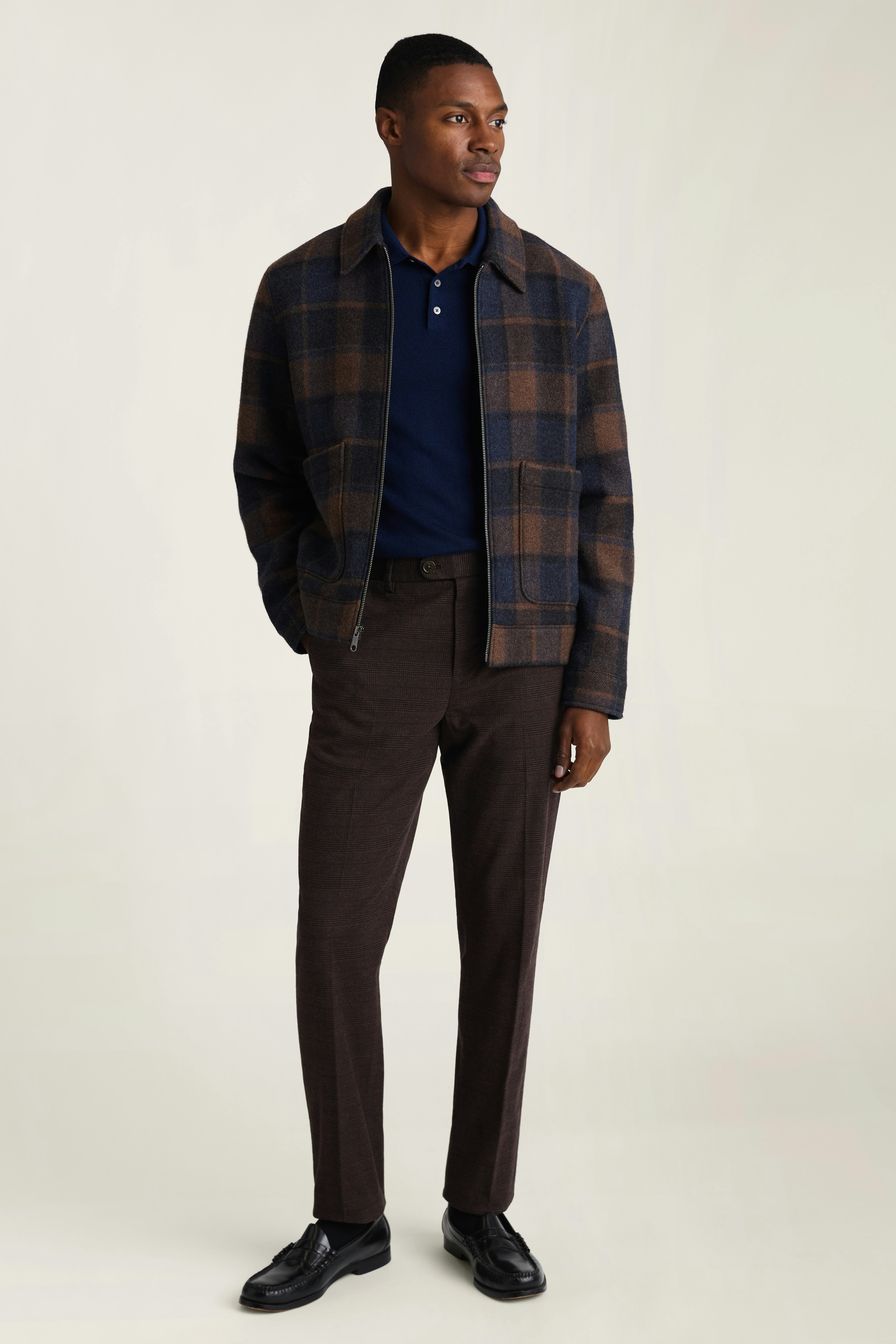 Primo Chino brown glen plaid