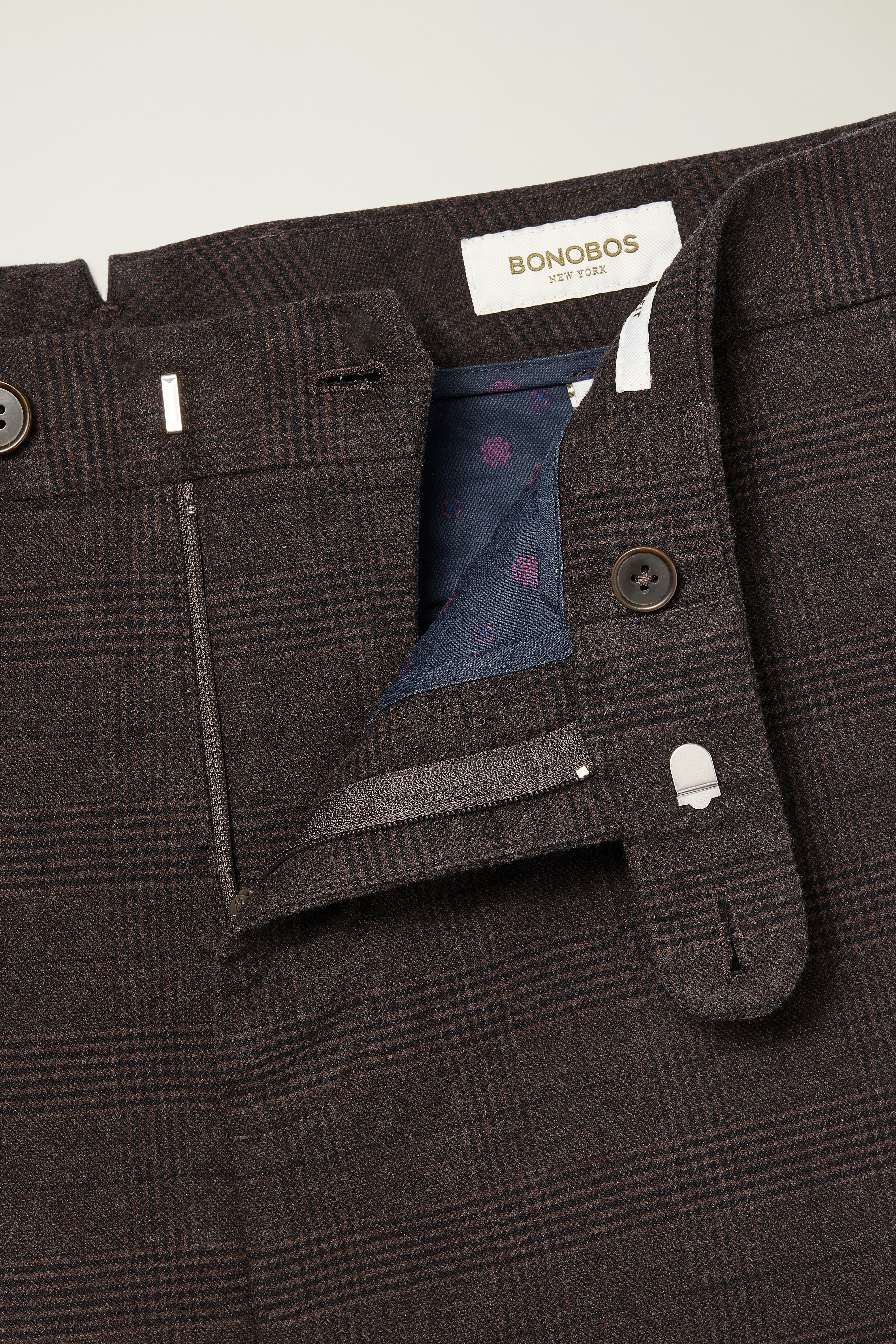 Primo Chino brown glen plaid