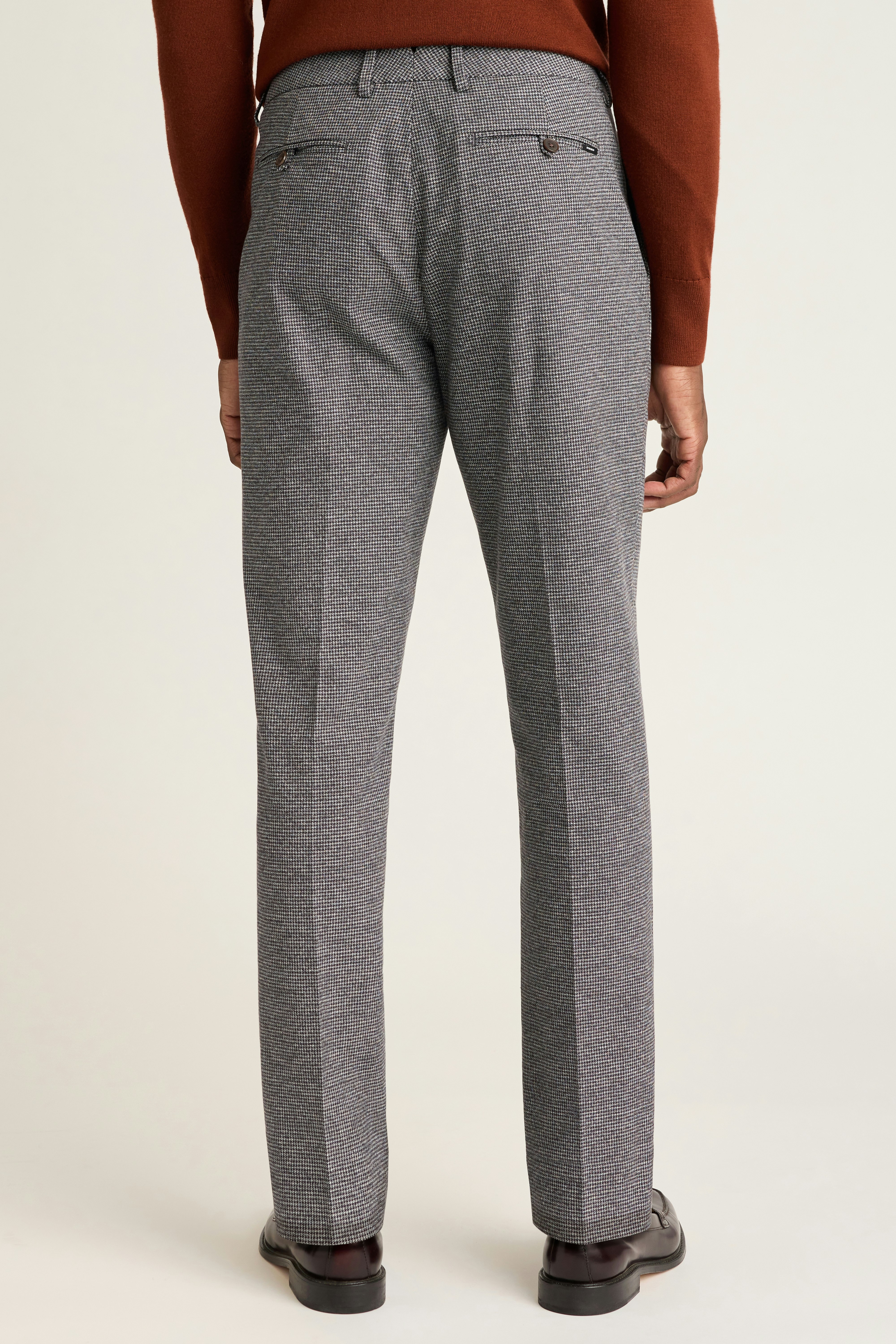 Primo Chino grey houndstooth