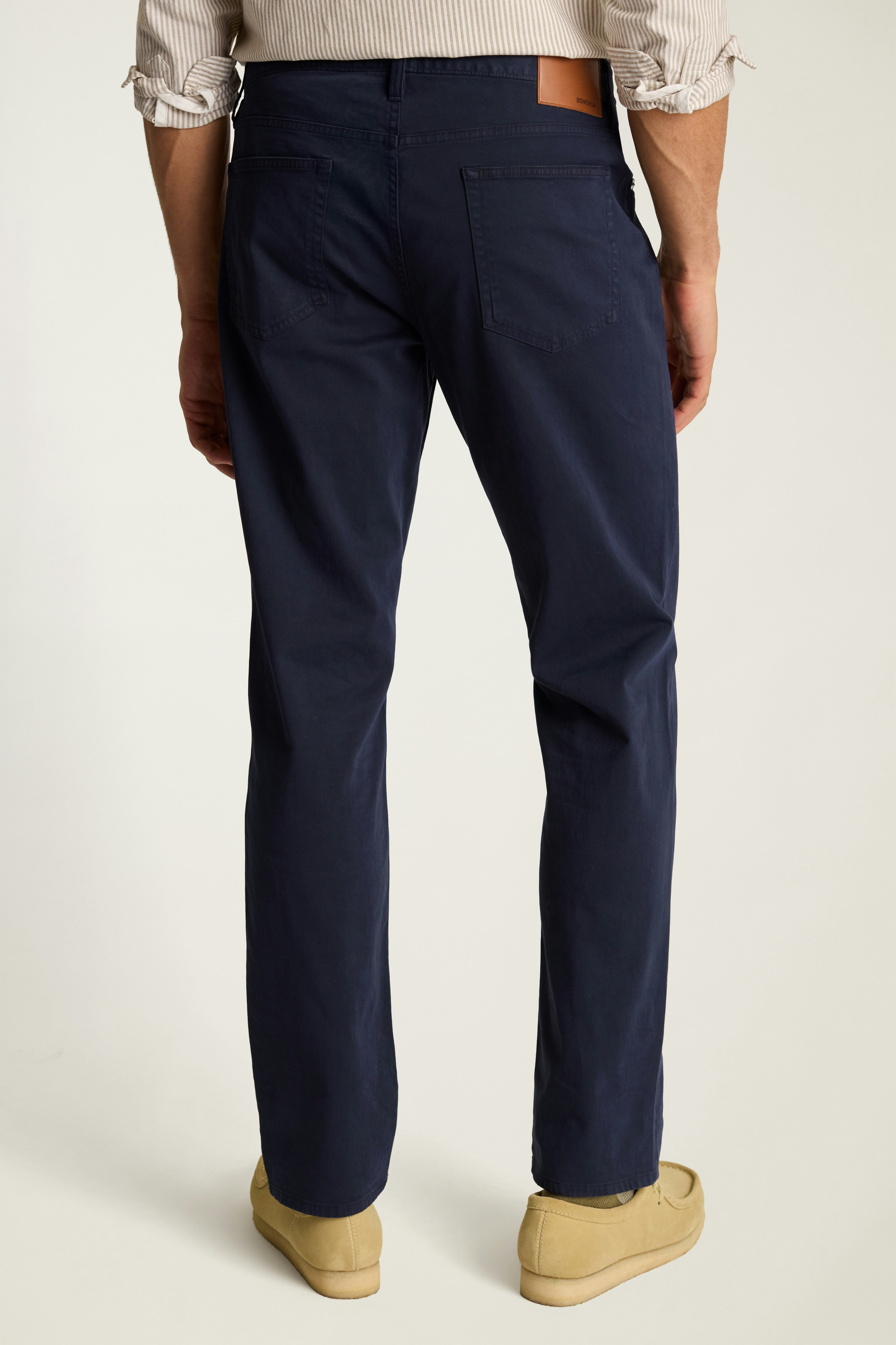 Italian Brushed 5-Pocket Pants dark navy blue