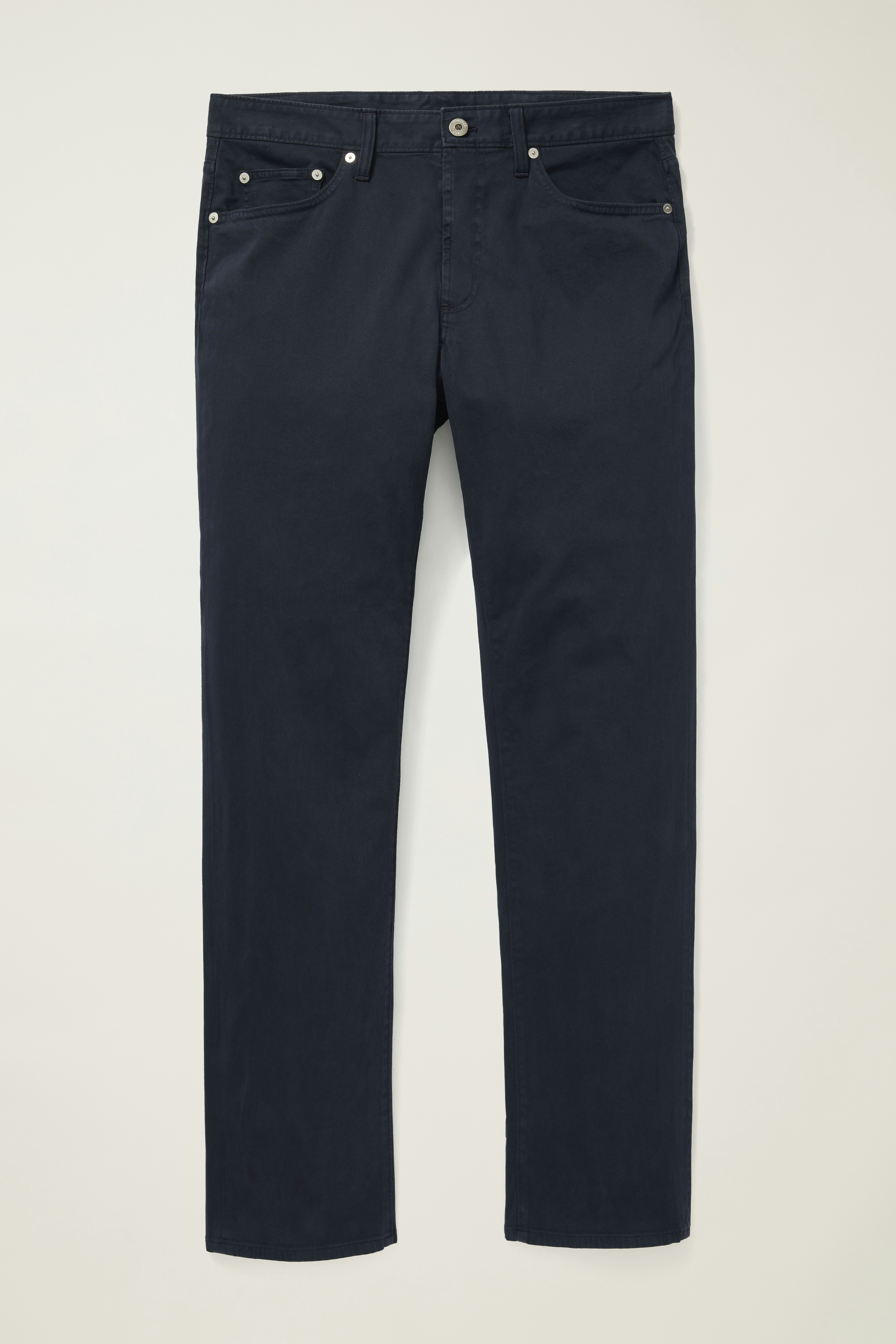 Italian Brushed 5-Pocket Pants dark navy blue