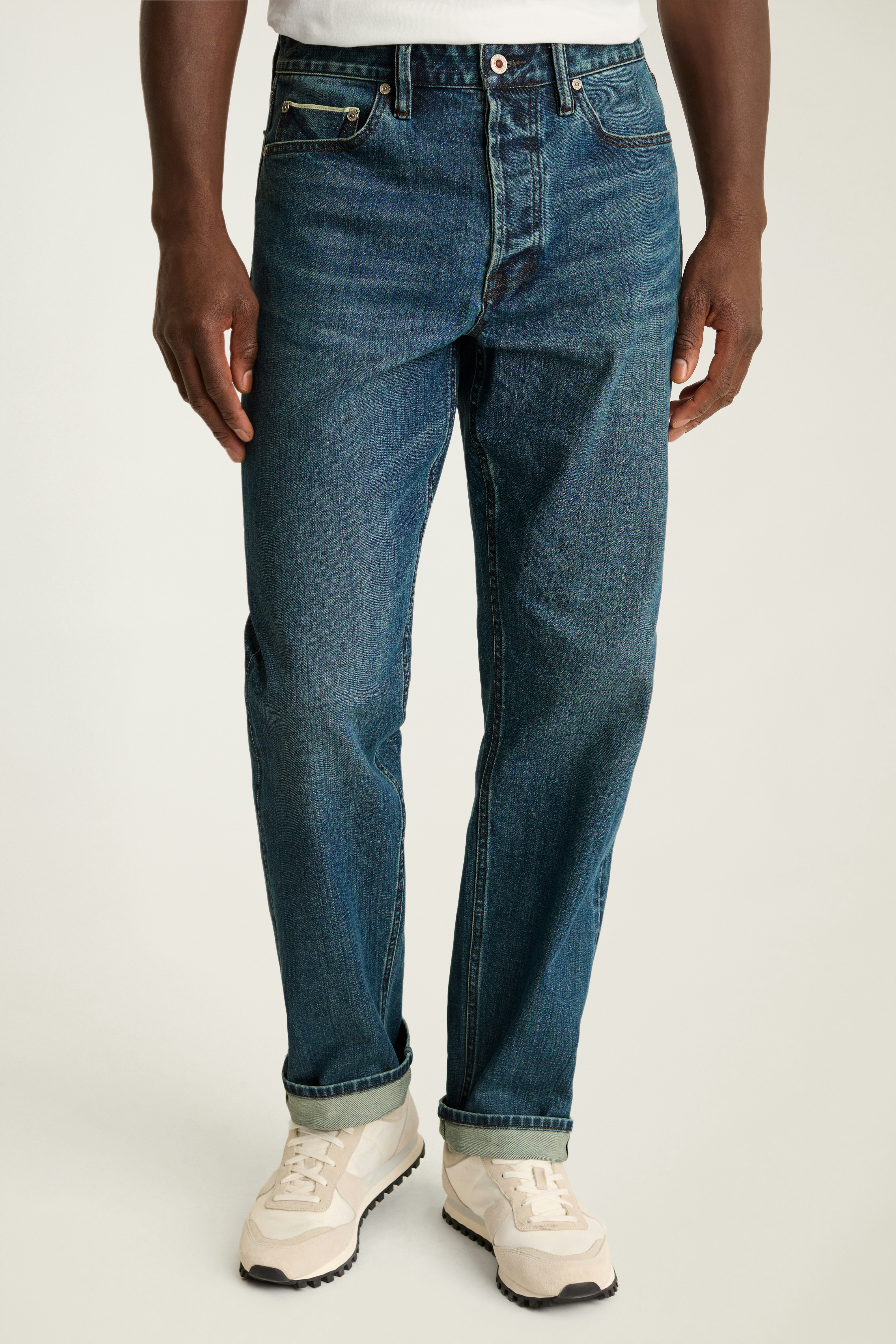 Japanese Stretch Selvedge Jeans medium blue wash