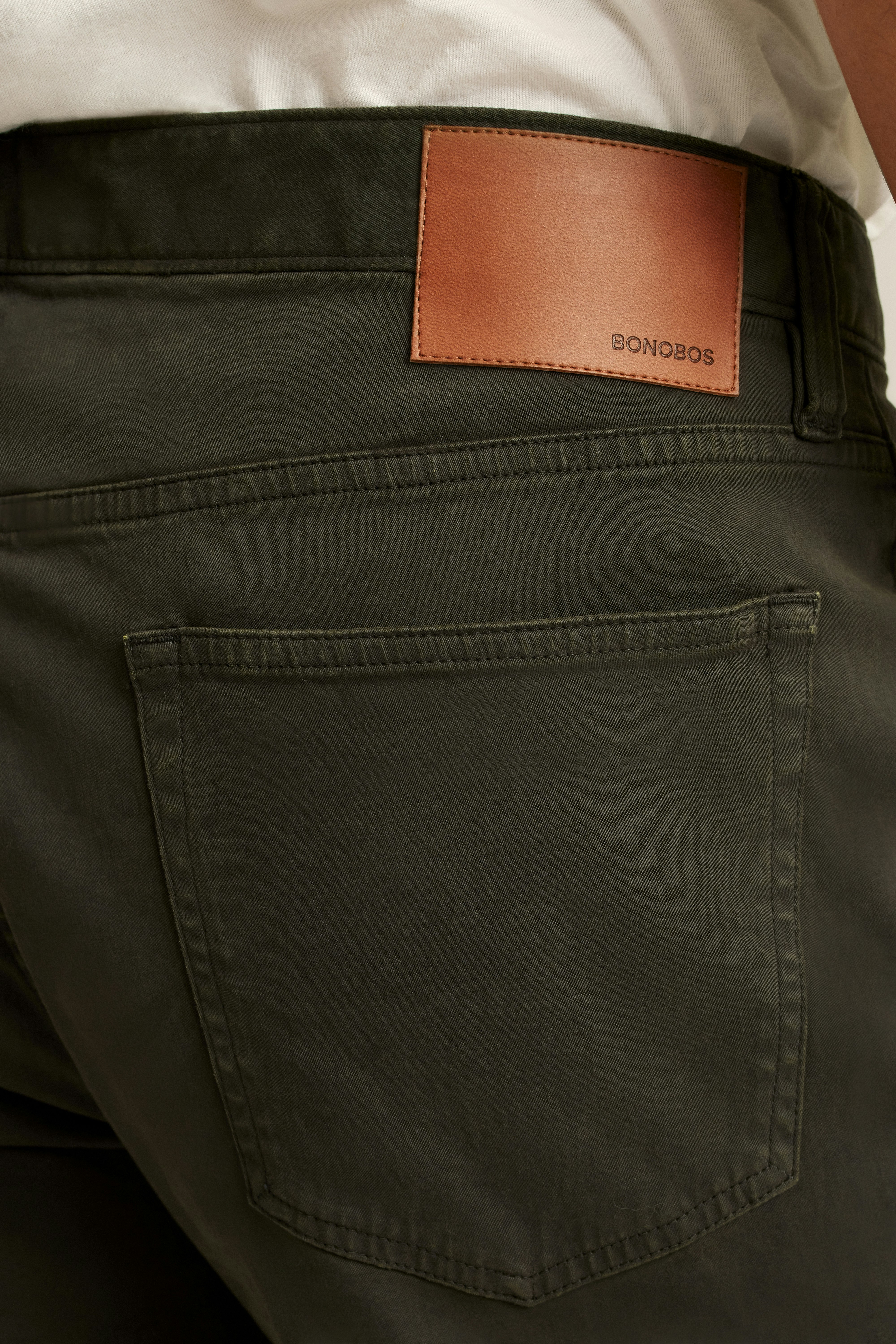 Italian Brushed 5-Pocket Pants dark steel
