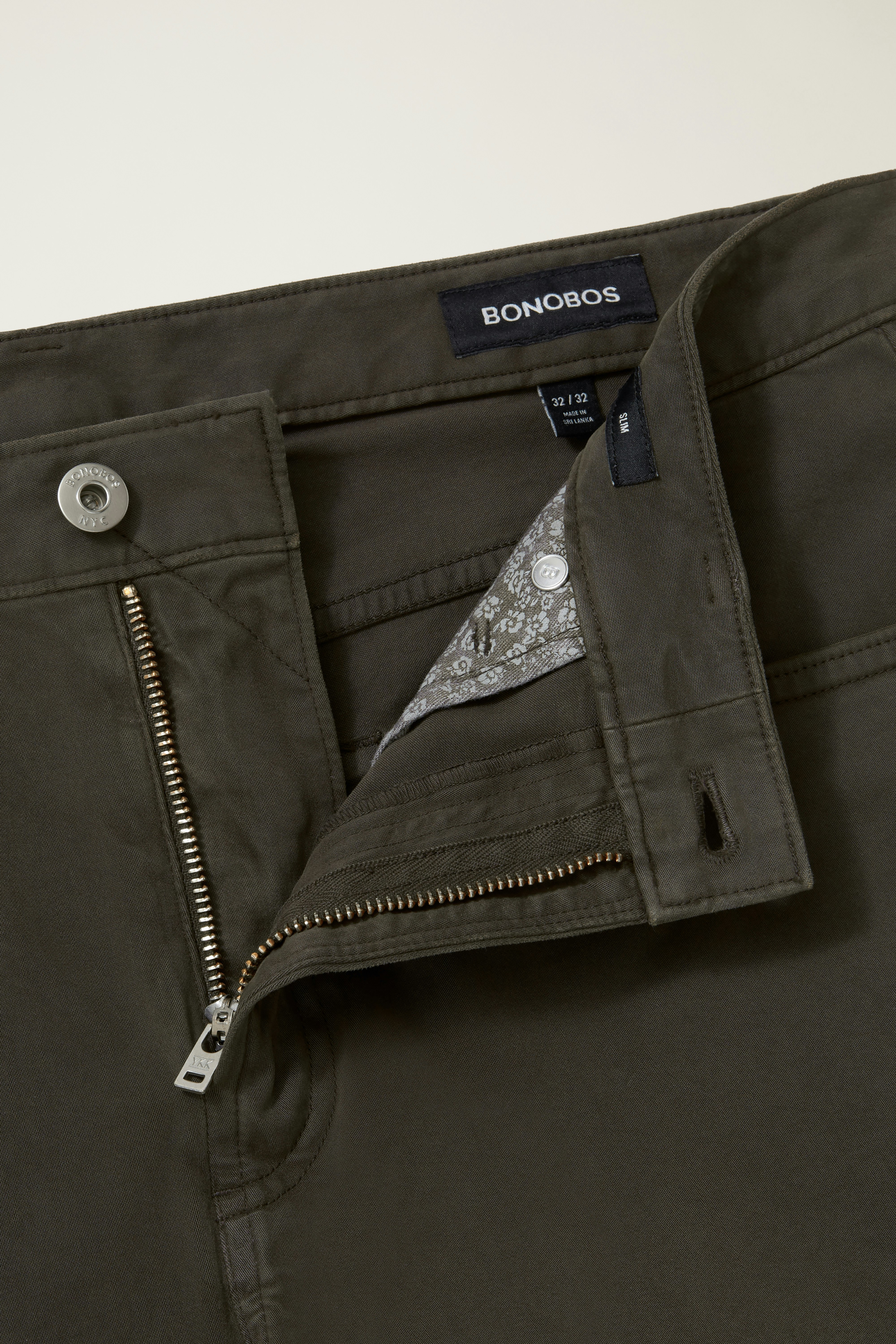 Italian Brushed 5-Pocket Pants dark steel