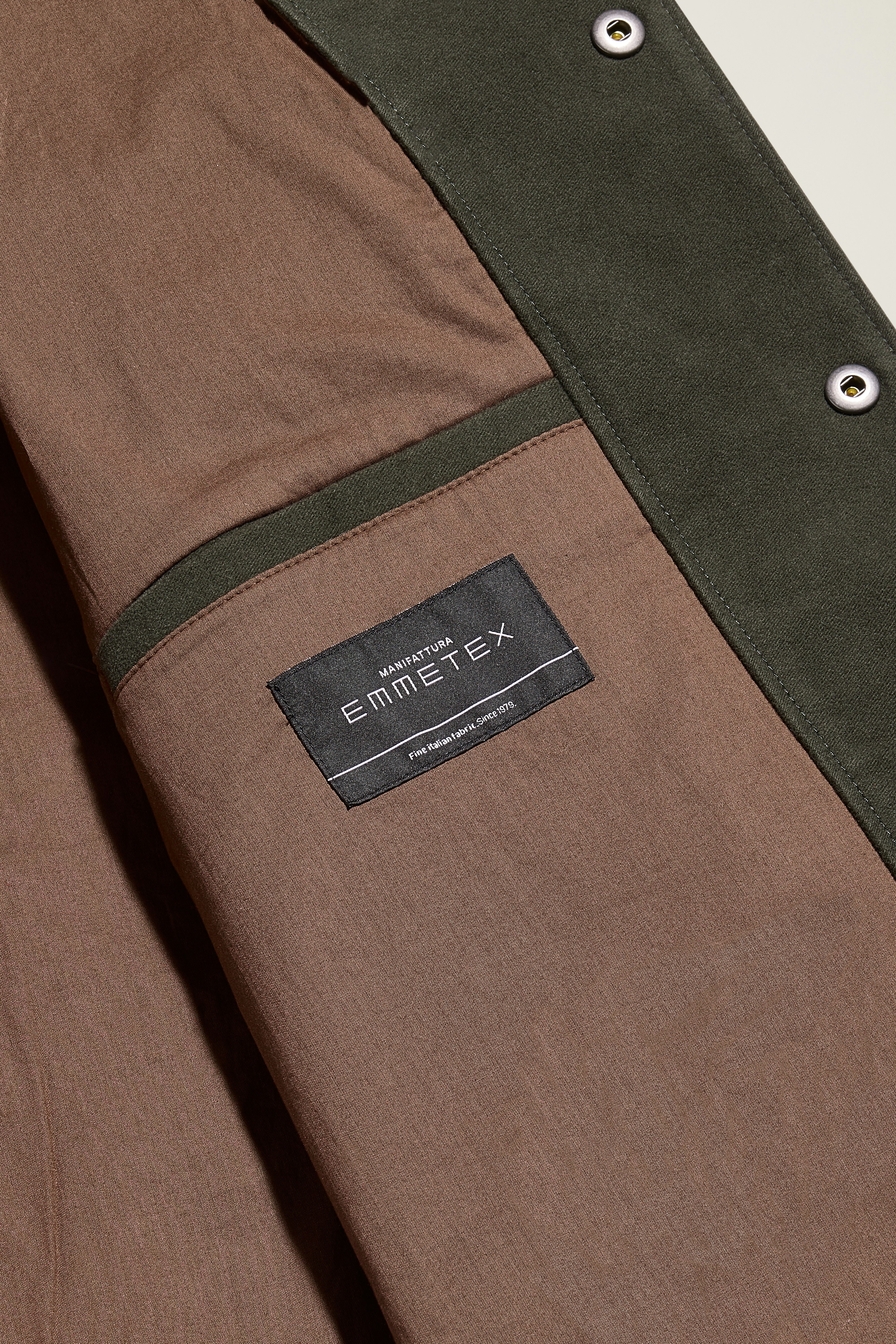 The Italian Moleskin Bomber dark olive green