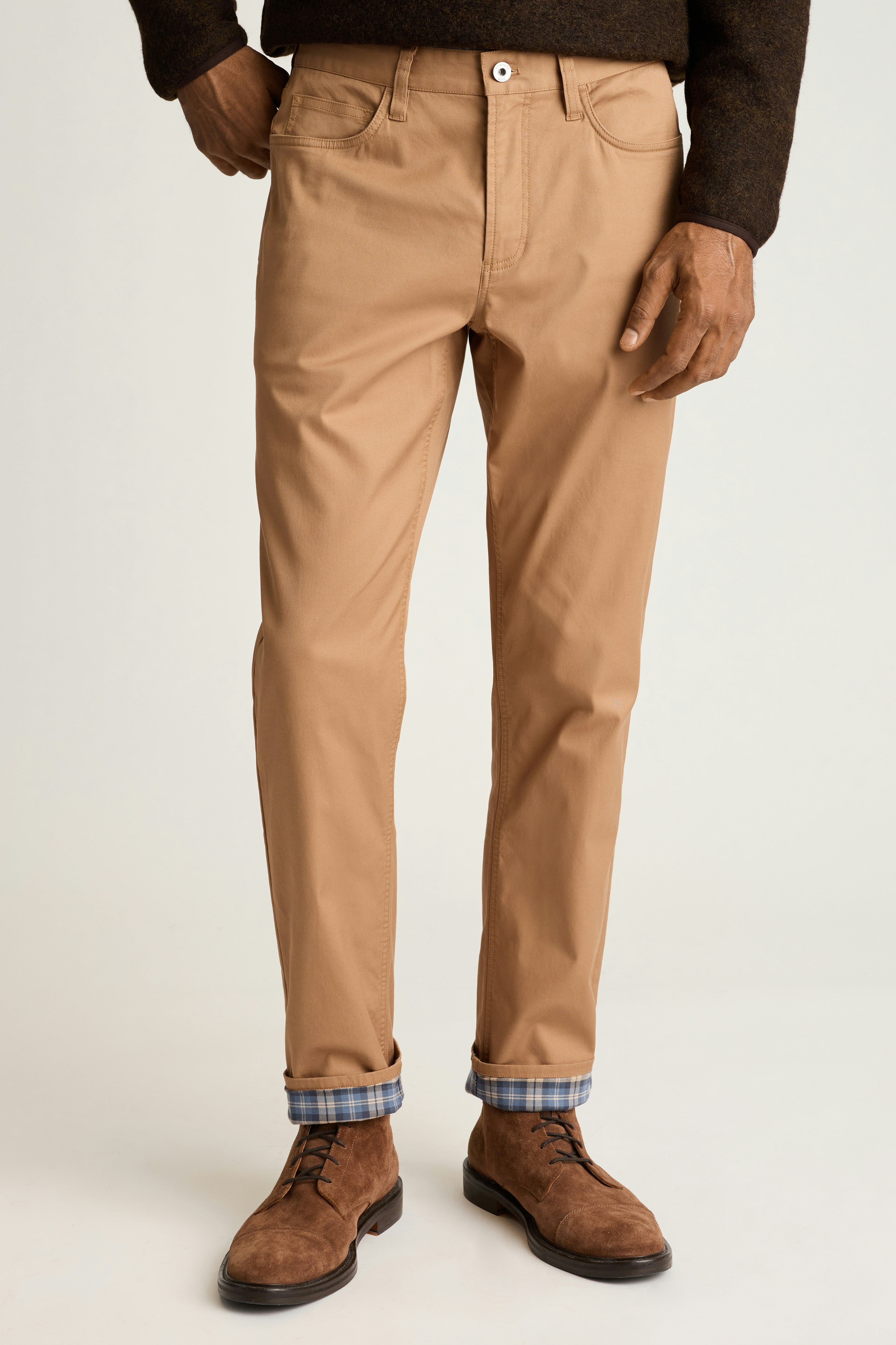 Fireside Flannel Lined Pant tobacco tan
