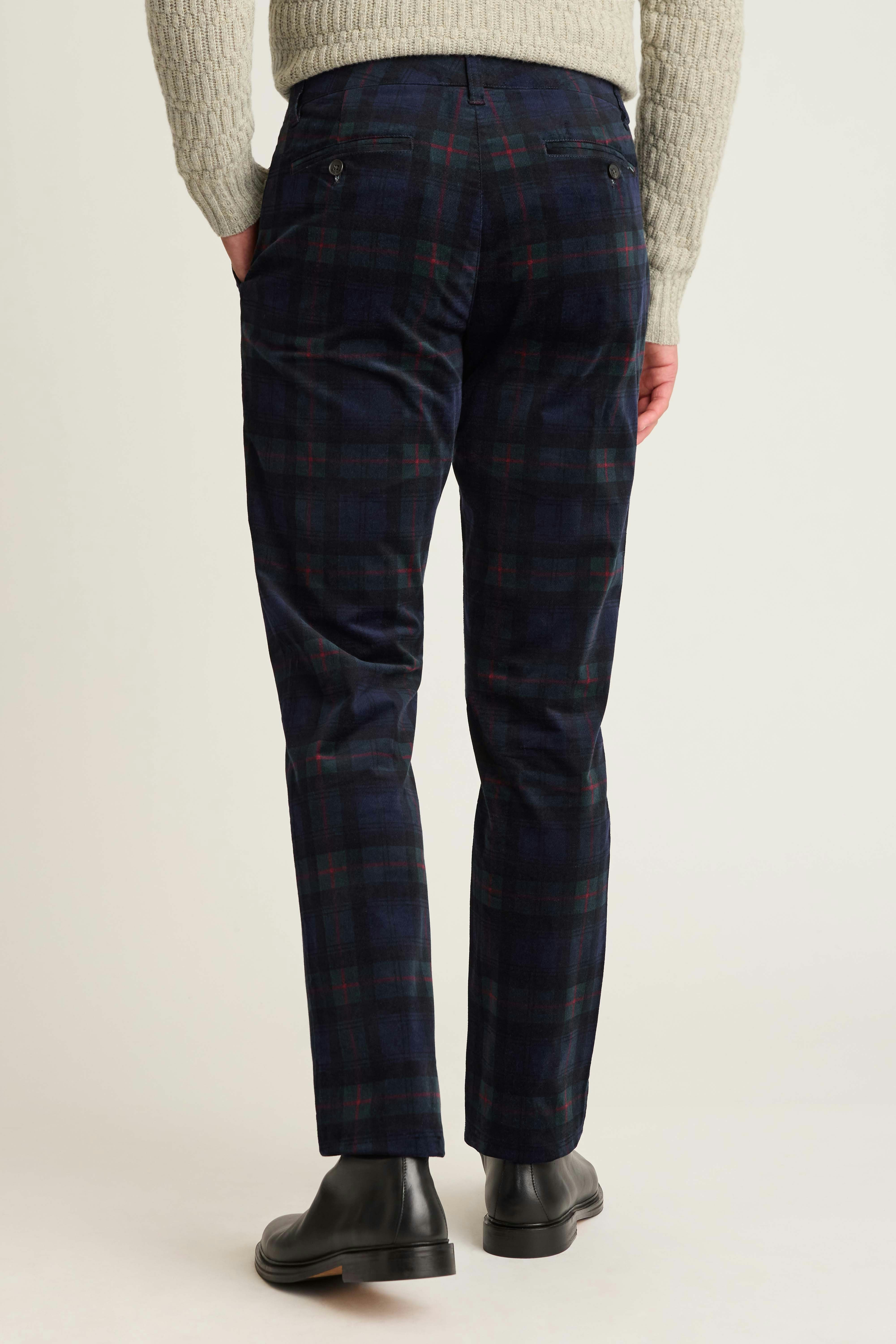 Reveler Chino holiday plaid velvet