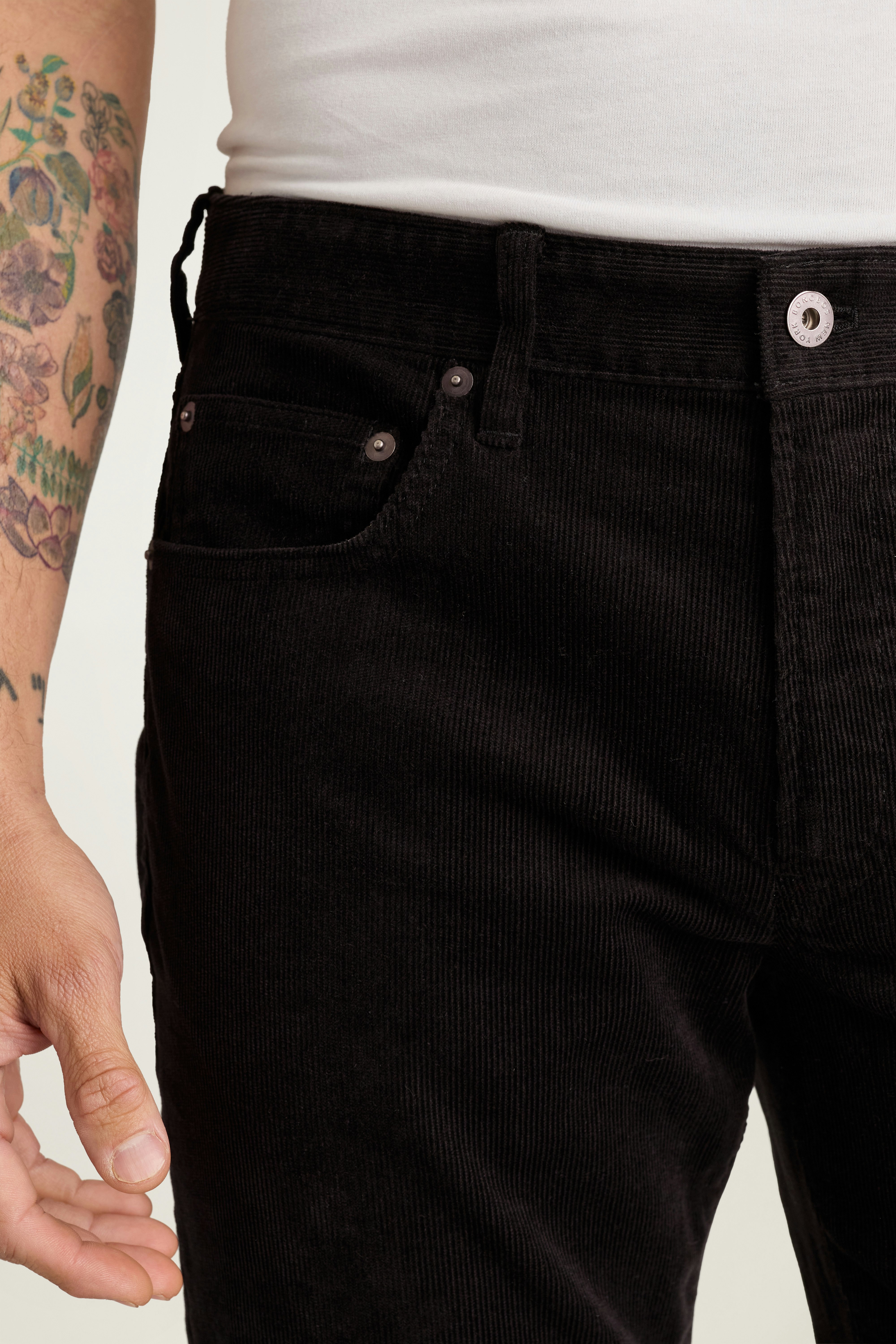 Corduroy 5-Pocket Pants black