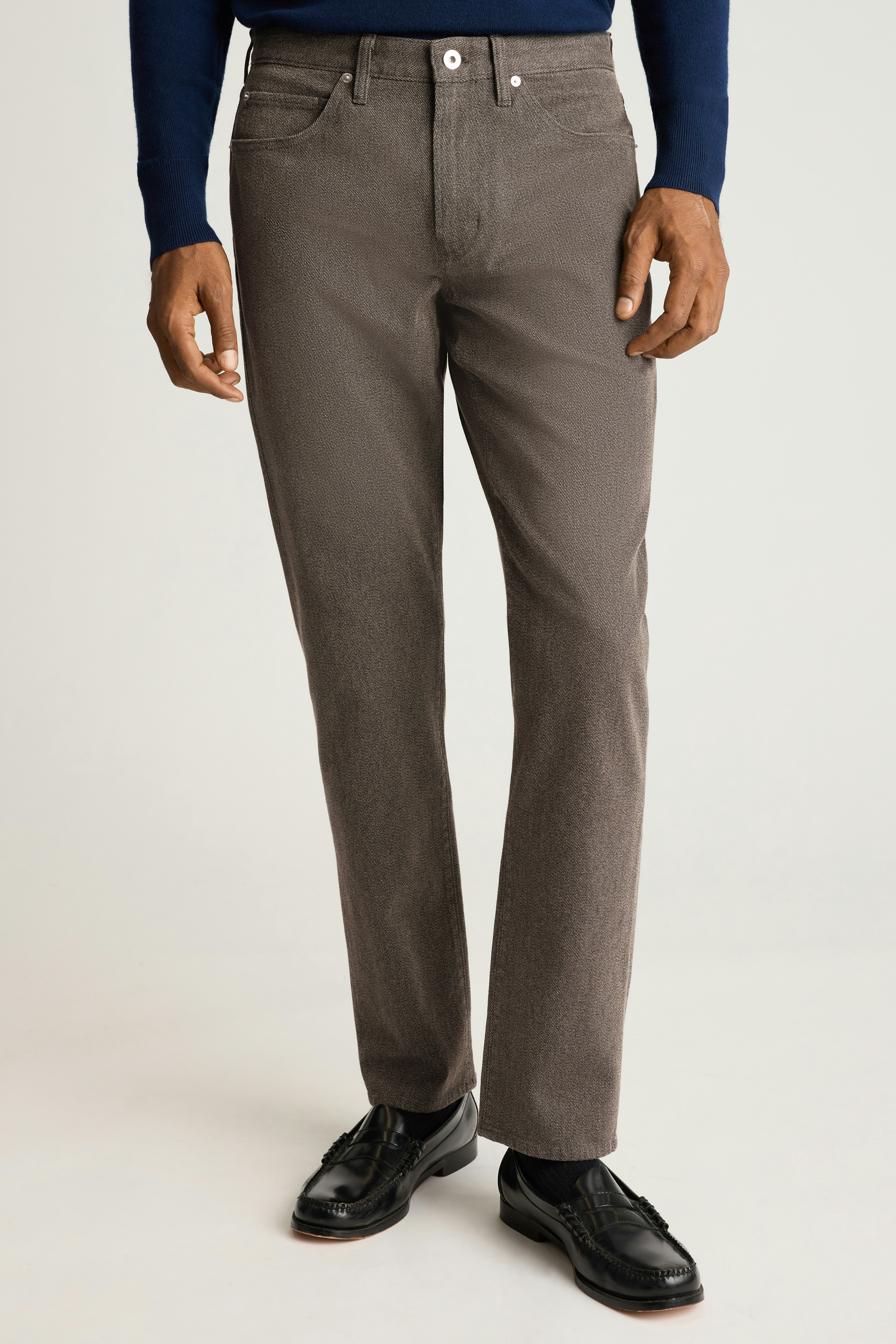 Ridgewood Textured 5-Pocket Pant brown twill