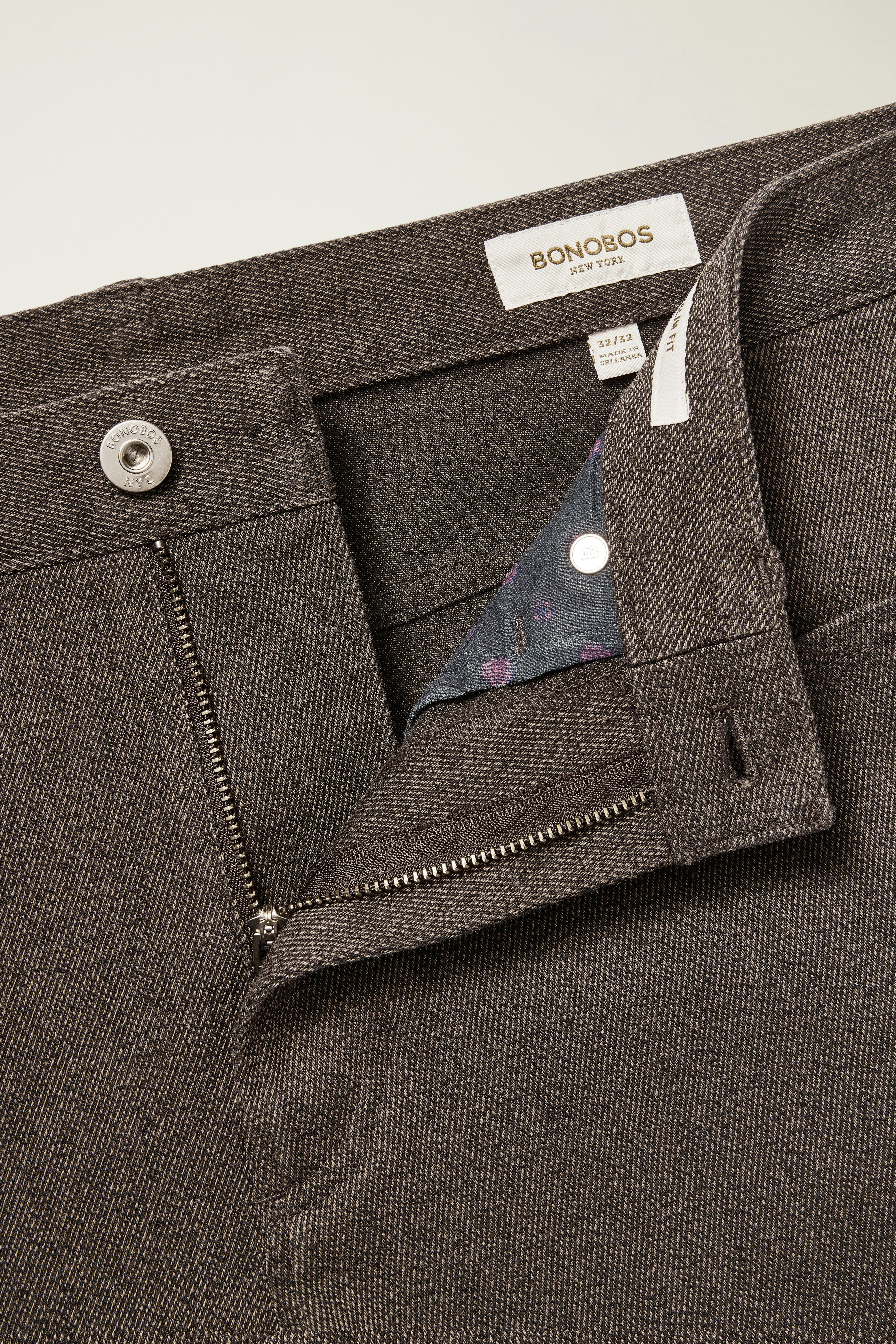 Ridgewood Textured 5-Pocket Pant brown twill