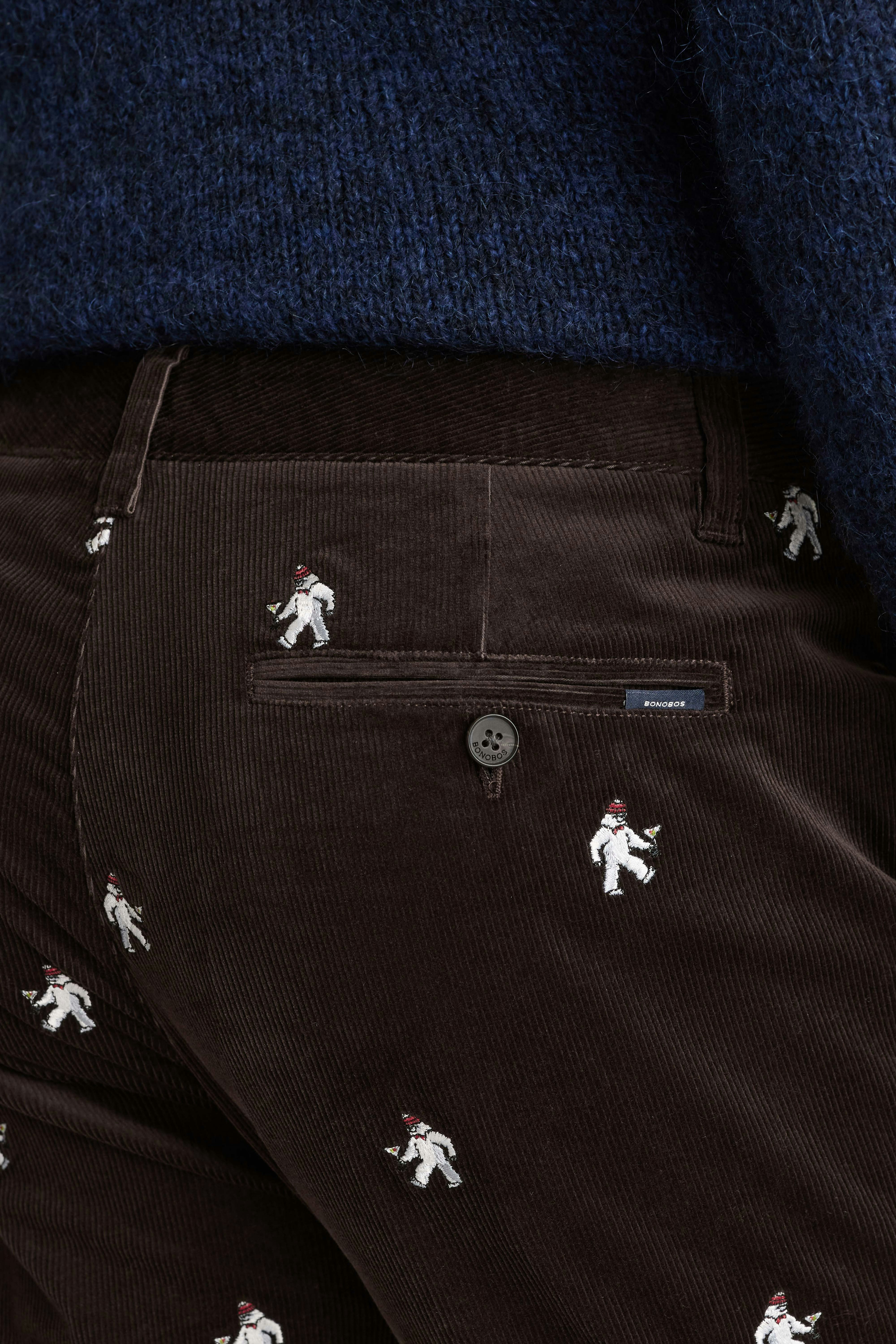 Reveler Chino yeti tini brown corduroy