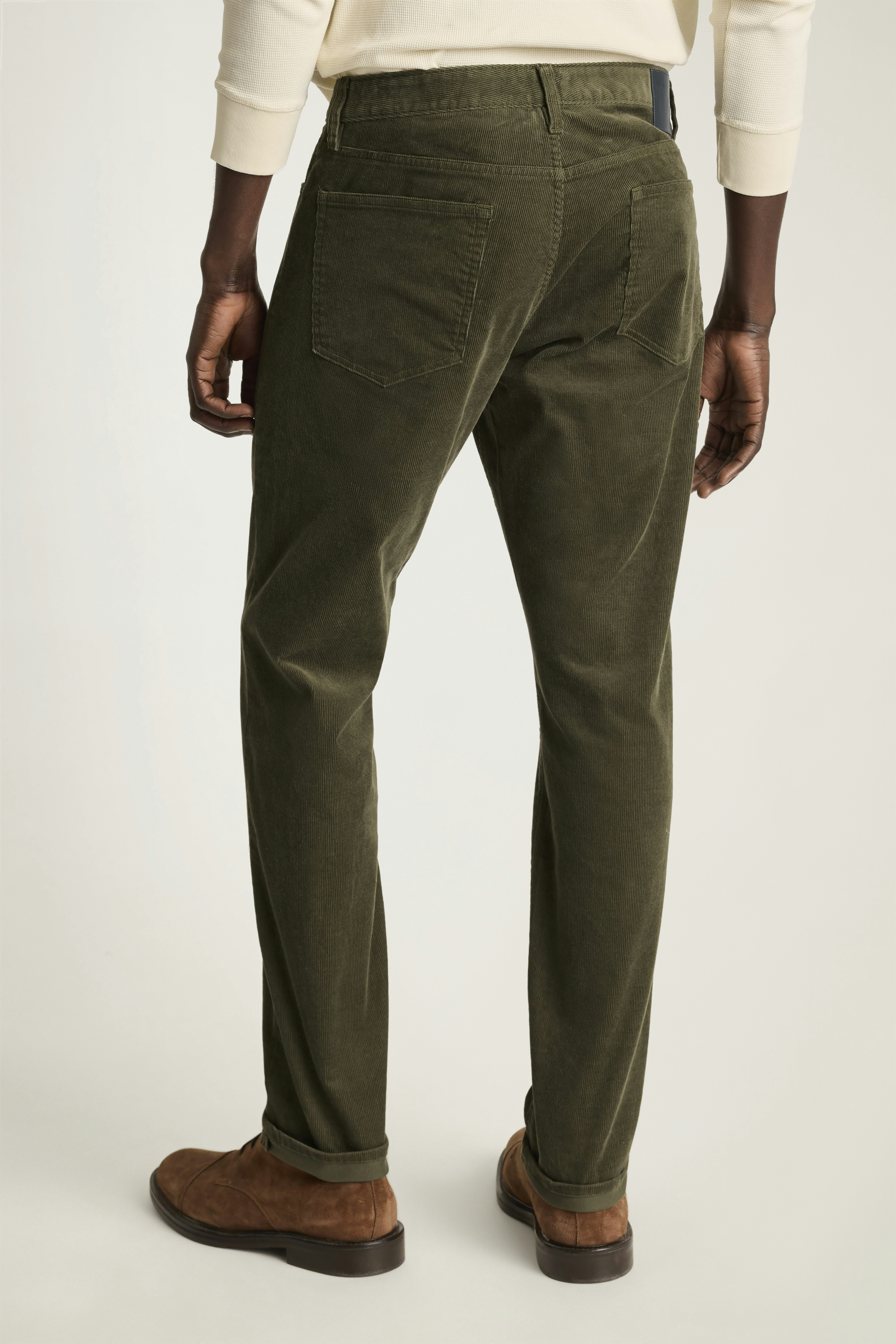 Corduroy 5-Pocket Pants dark olive green
