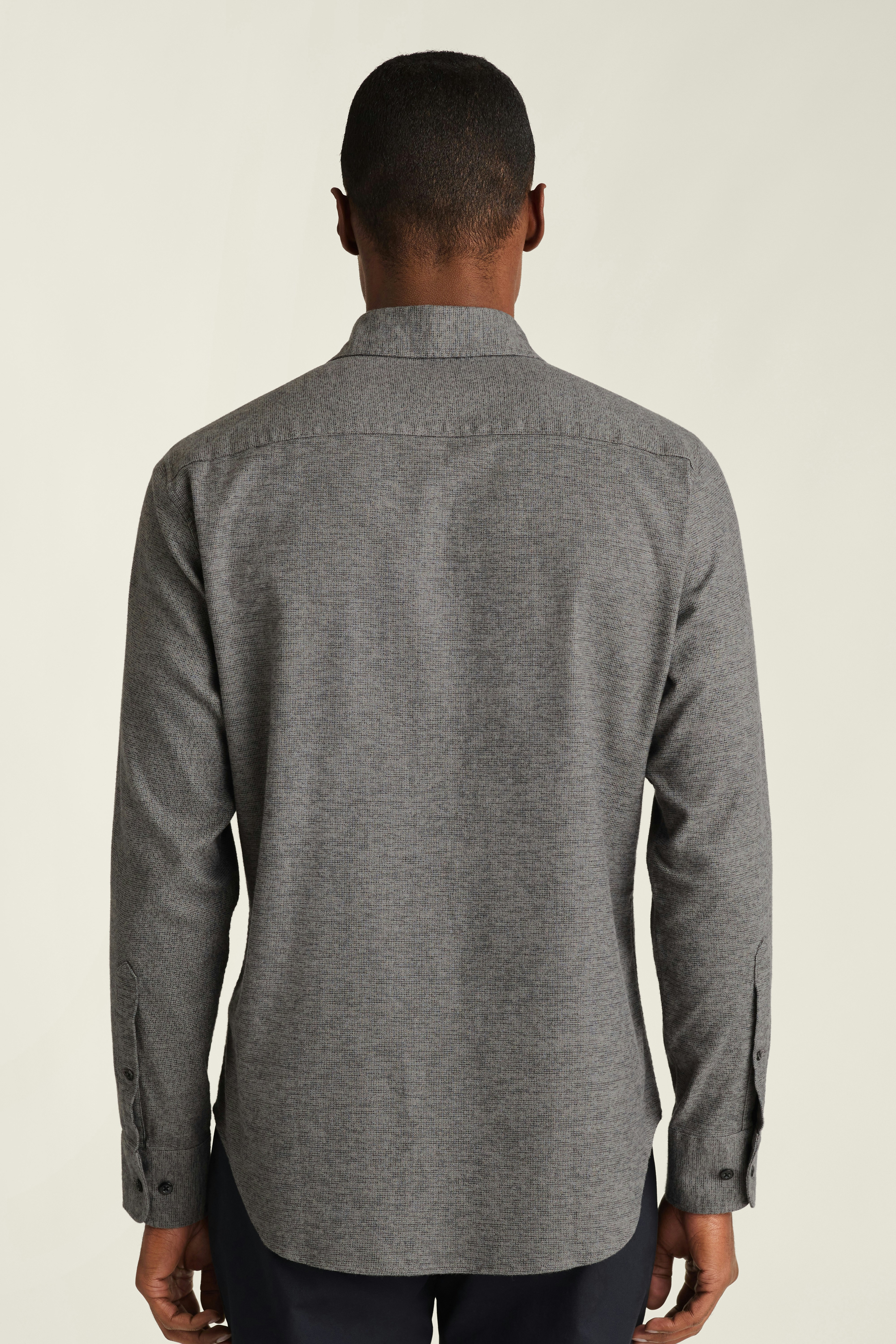 Everyday Lightweight Flannel Shirt dark grey dobby houndstooth