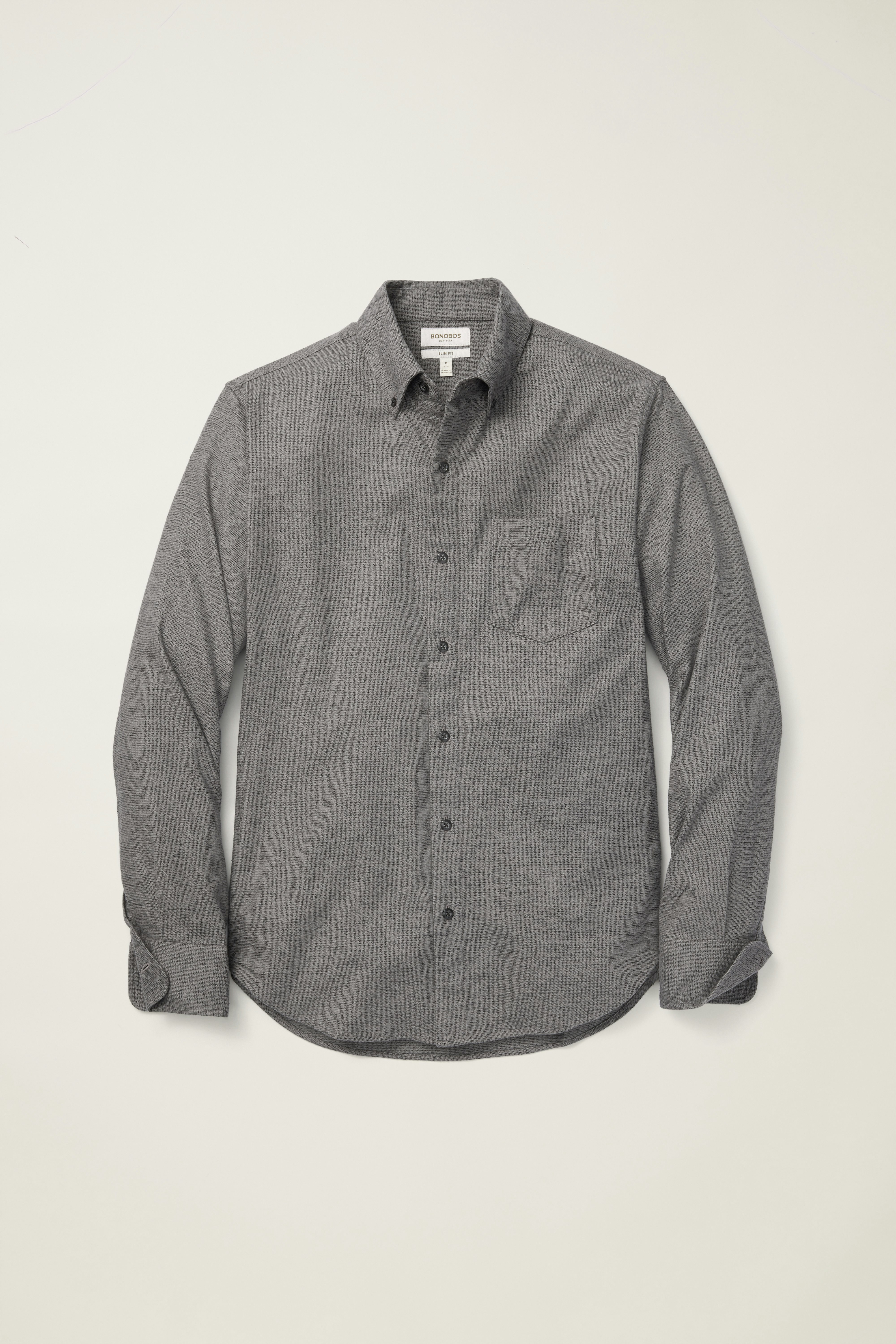 Everyday Lightweight Flannel Shirt dark grey dobby houndstooth
