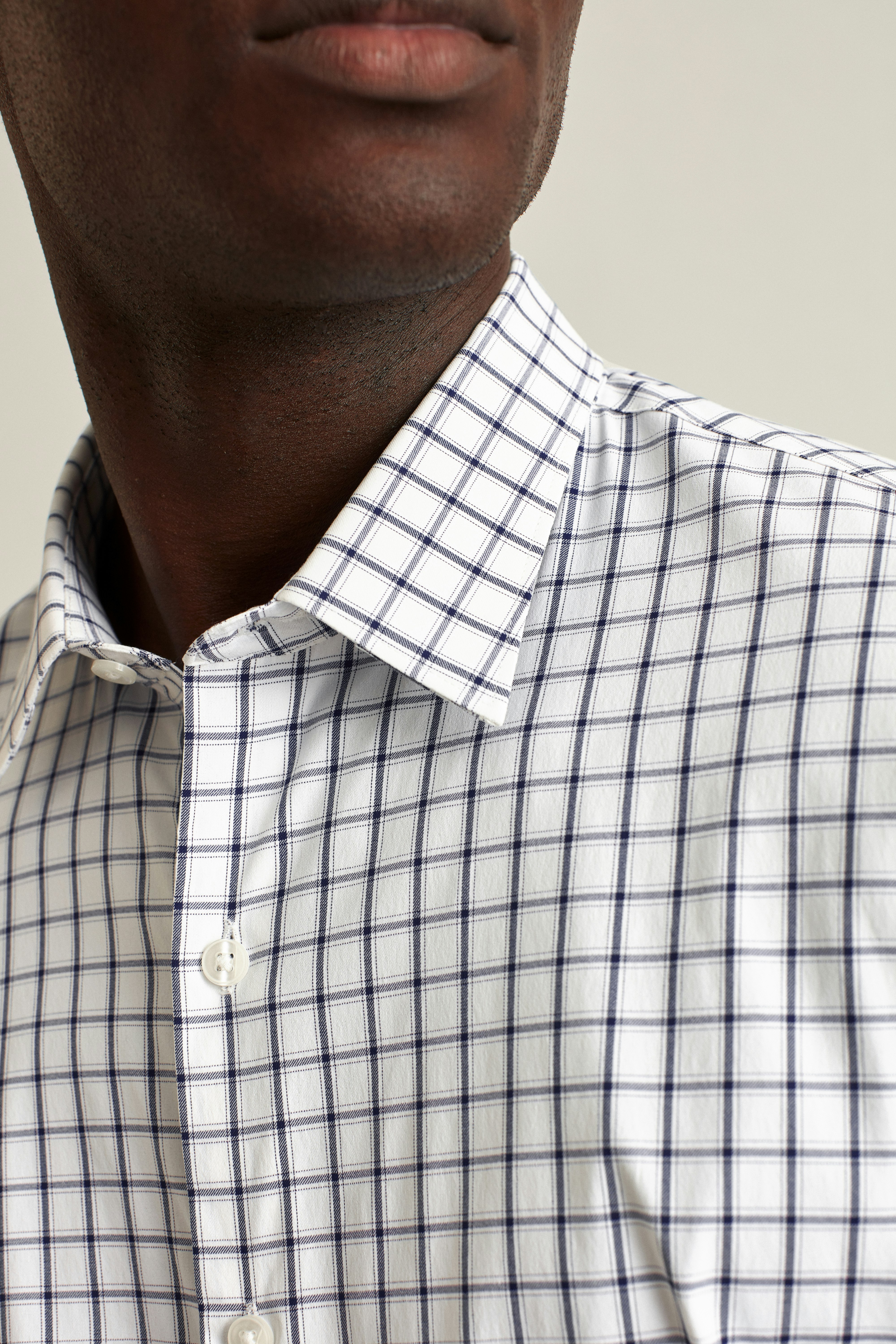 Tech Button Down Shirt dark blue horden check