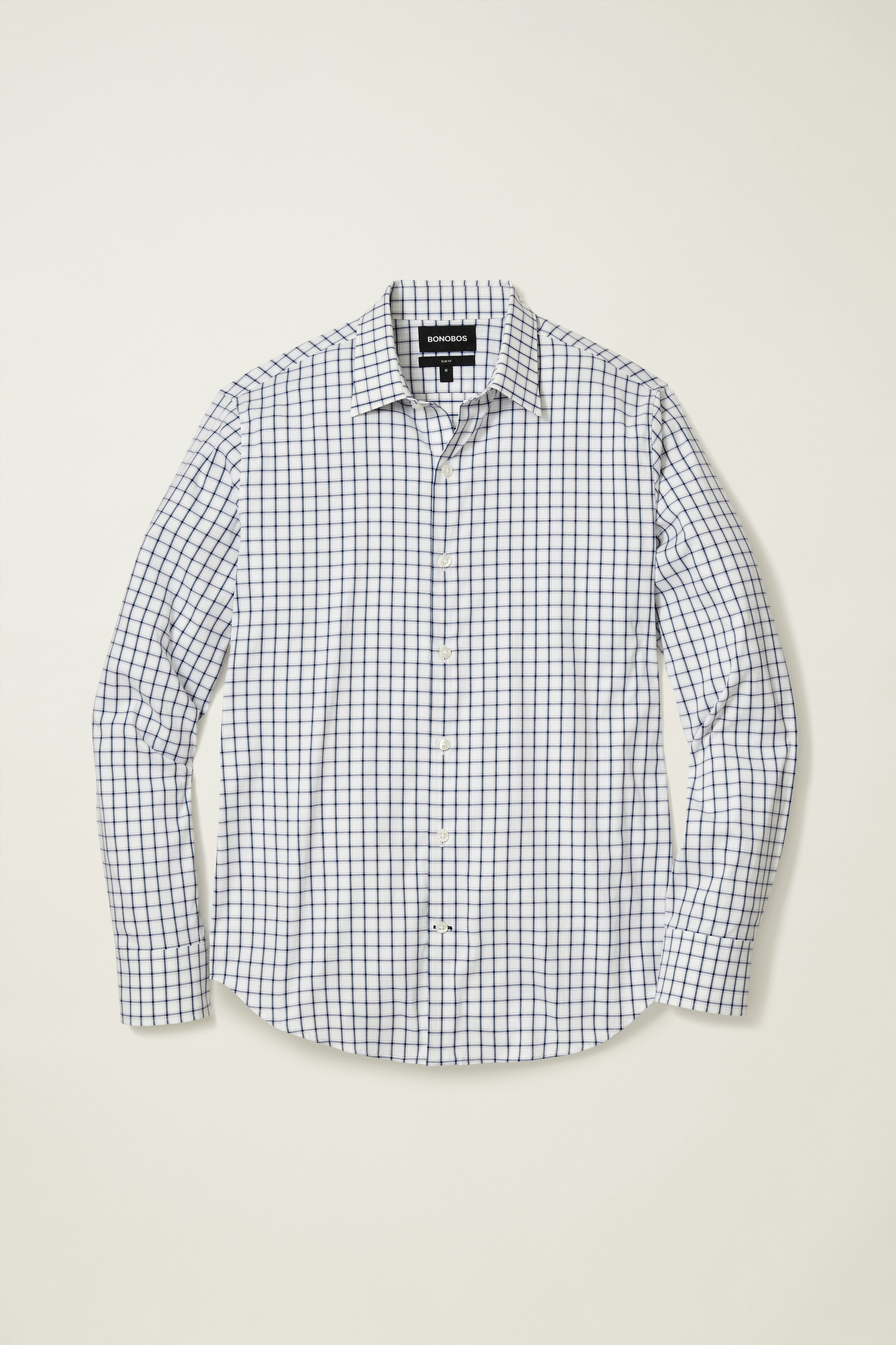 Tech Button Down Shirt dark blue horden check