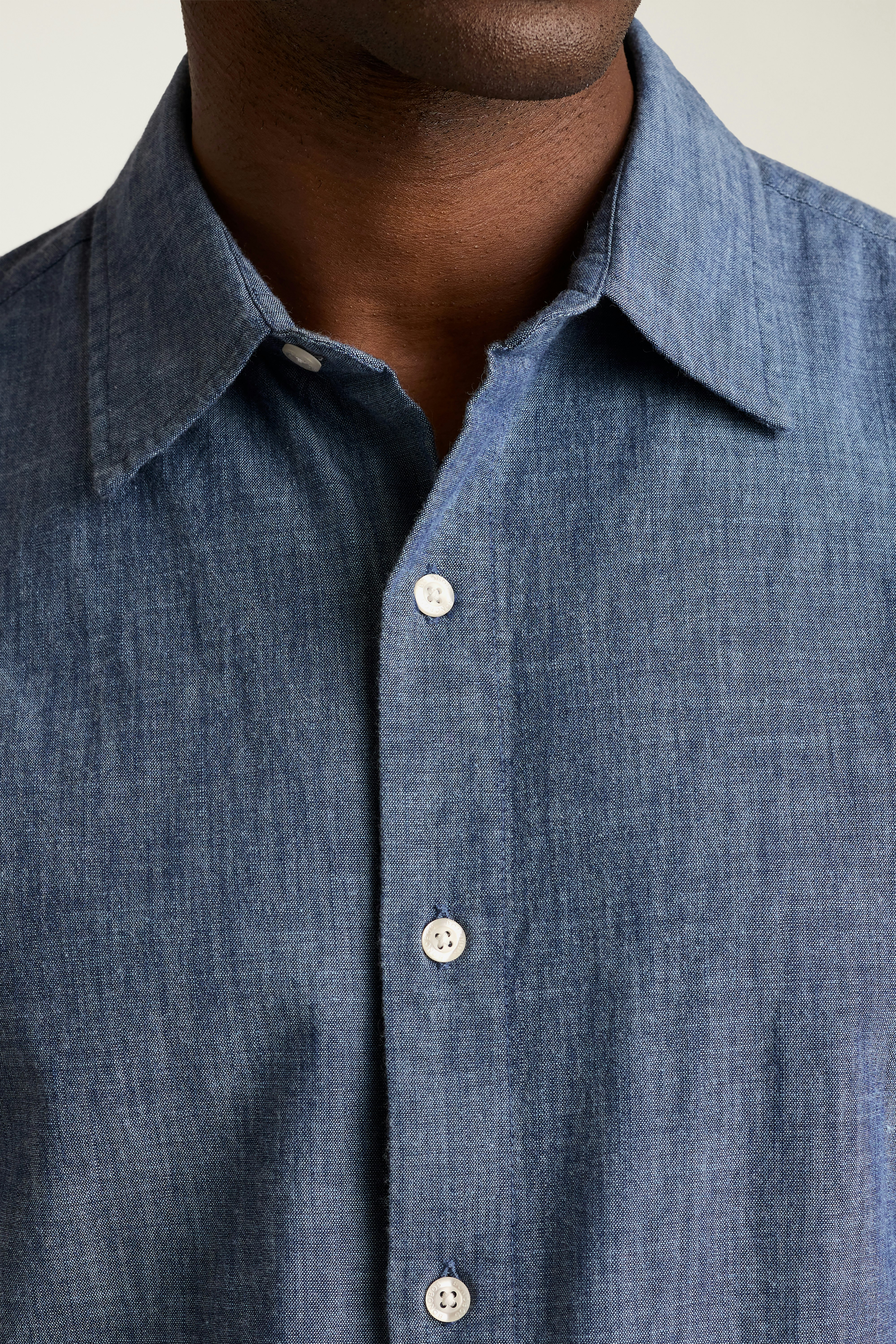 Riviera Short Sleeve Shirt dark wash chambray