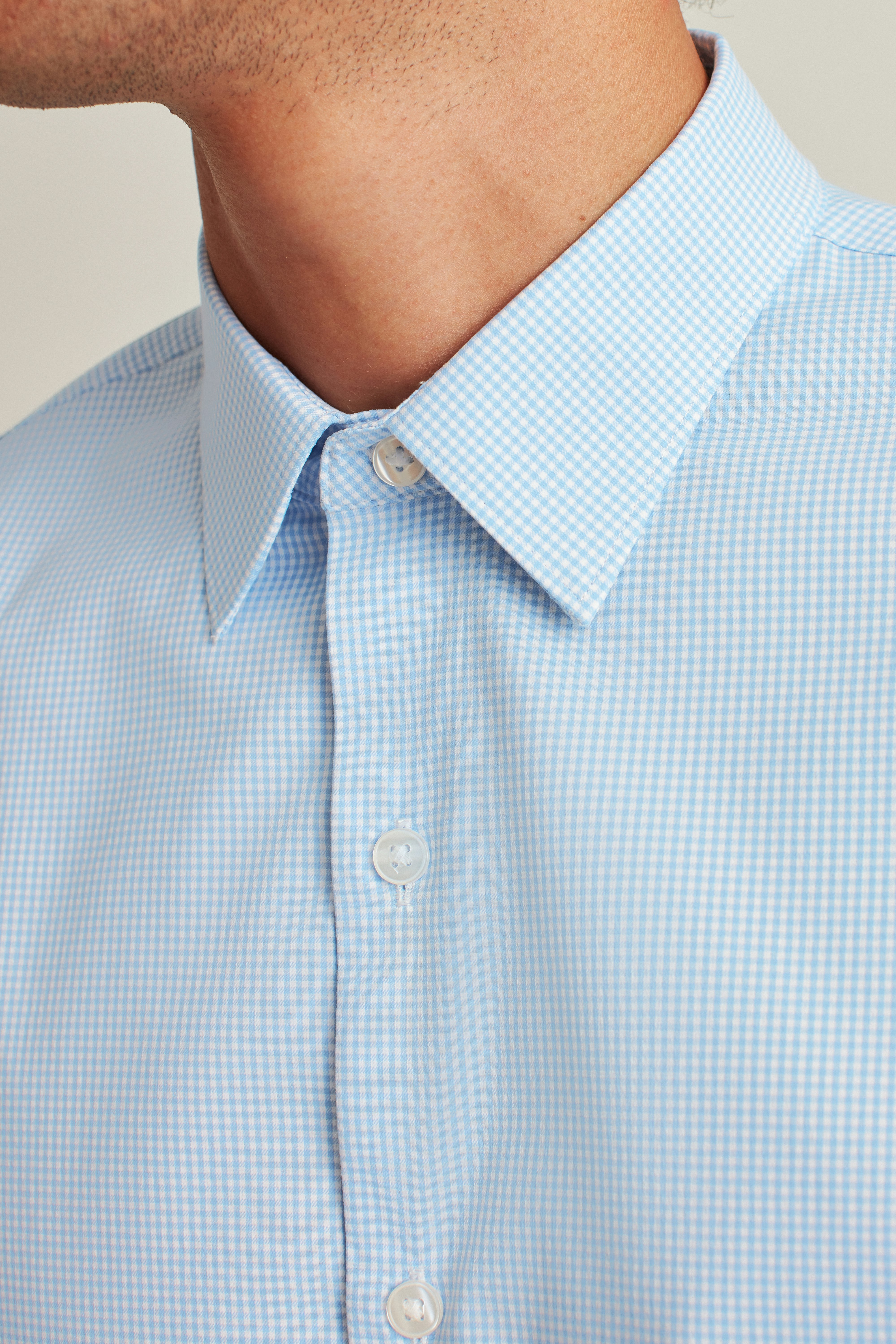 Tech Button Down Shirt blue bondi gingham