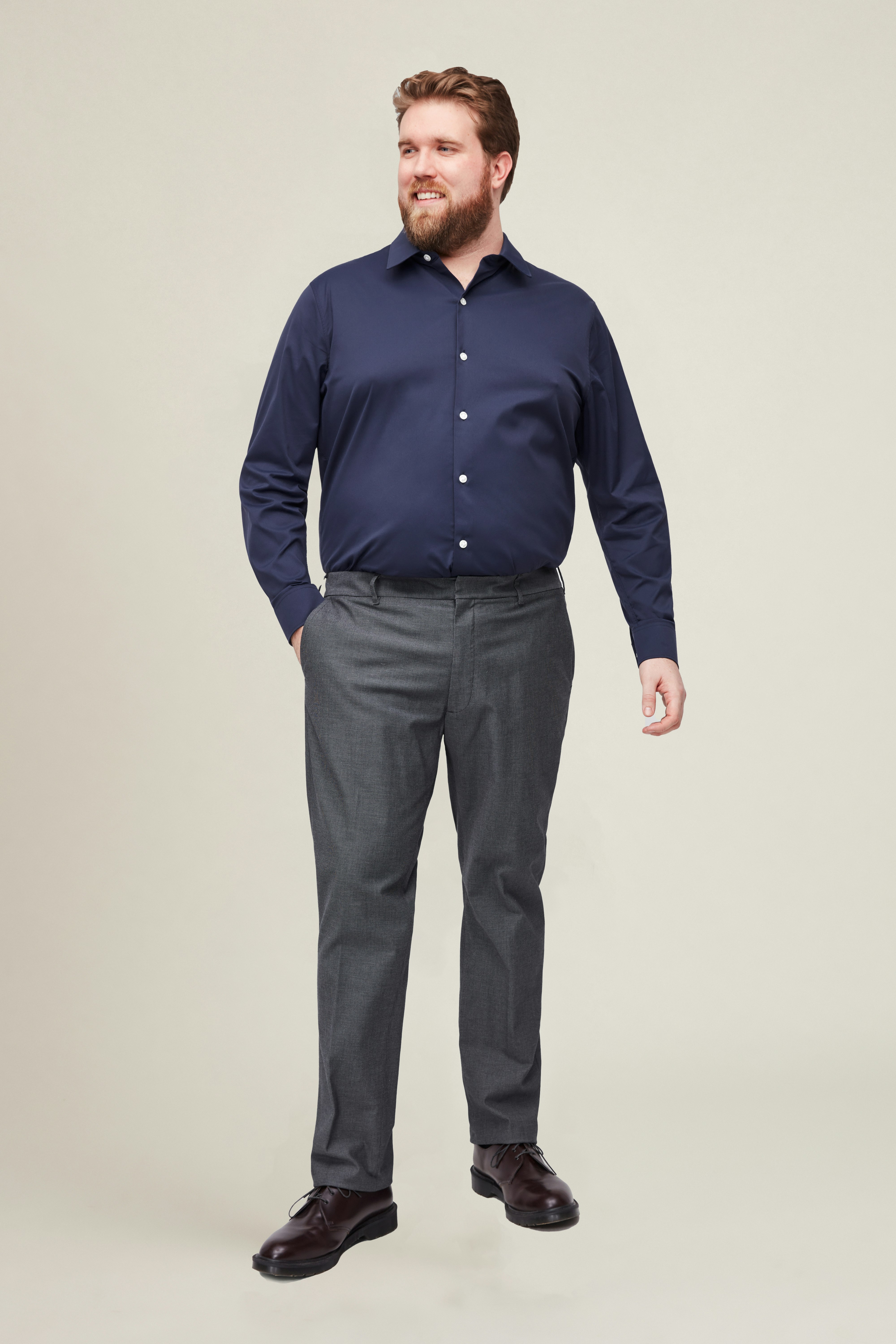 Tech Button Down Shirt navy