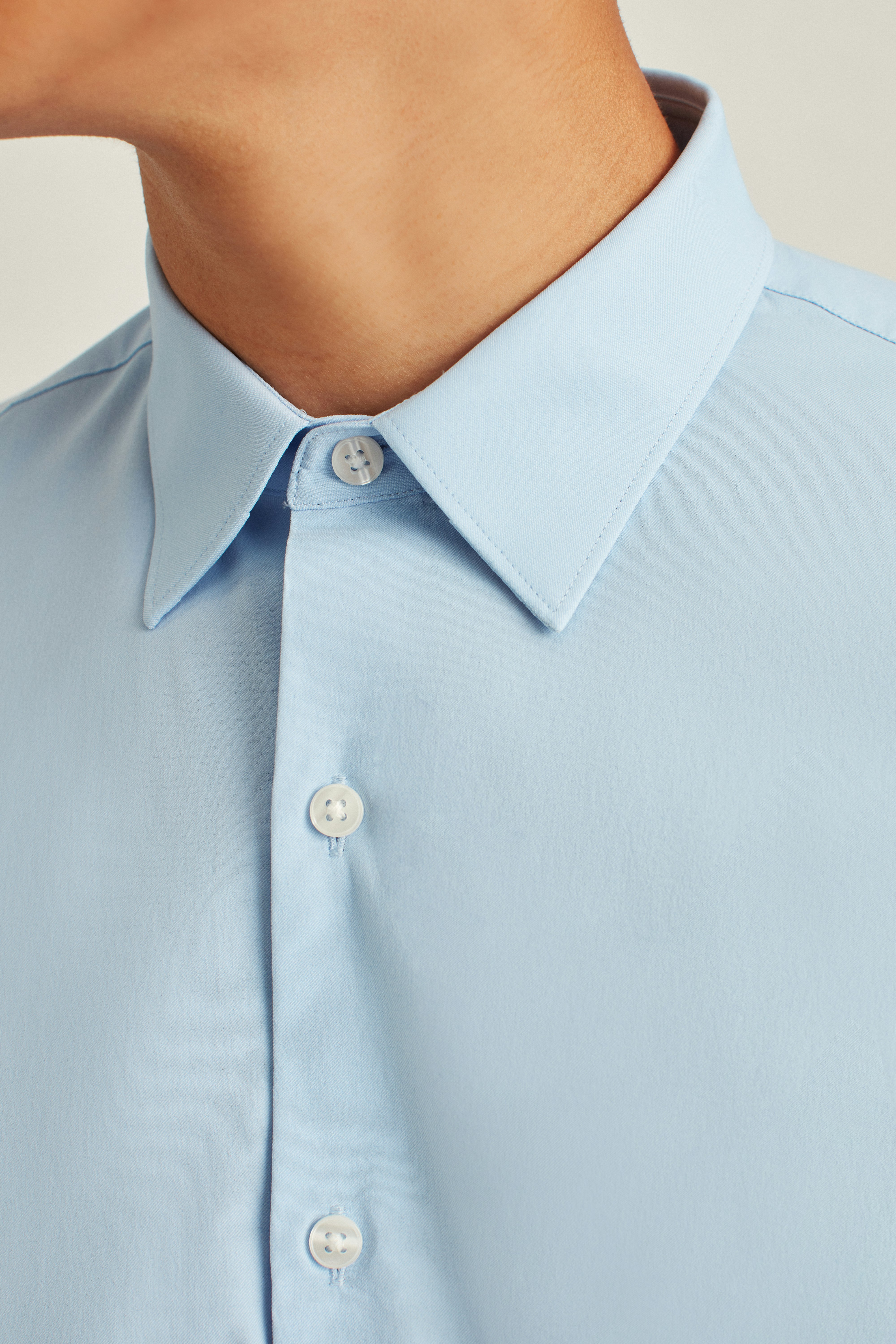 Tech Button Down Shirt light blue