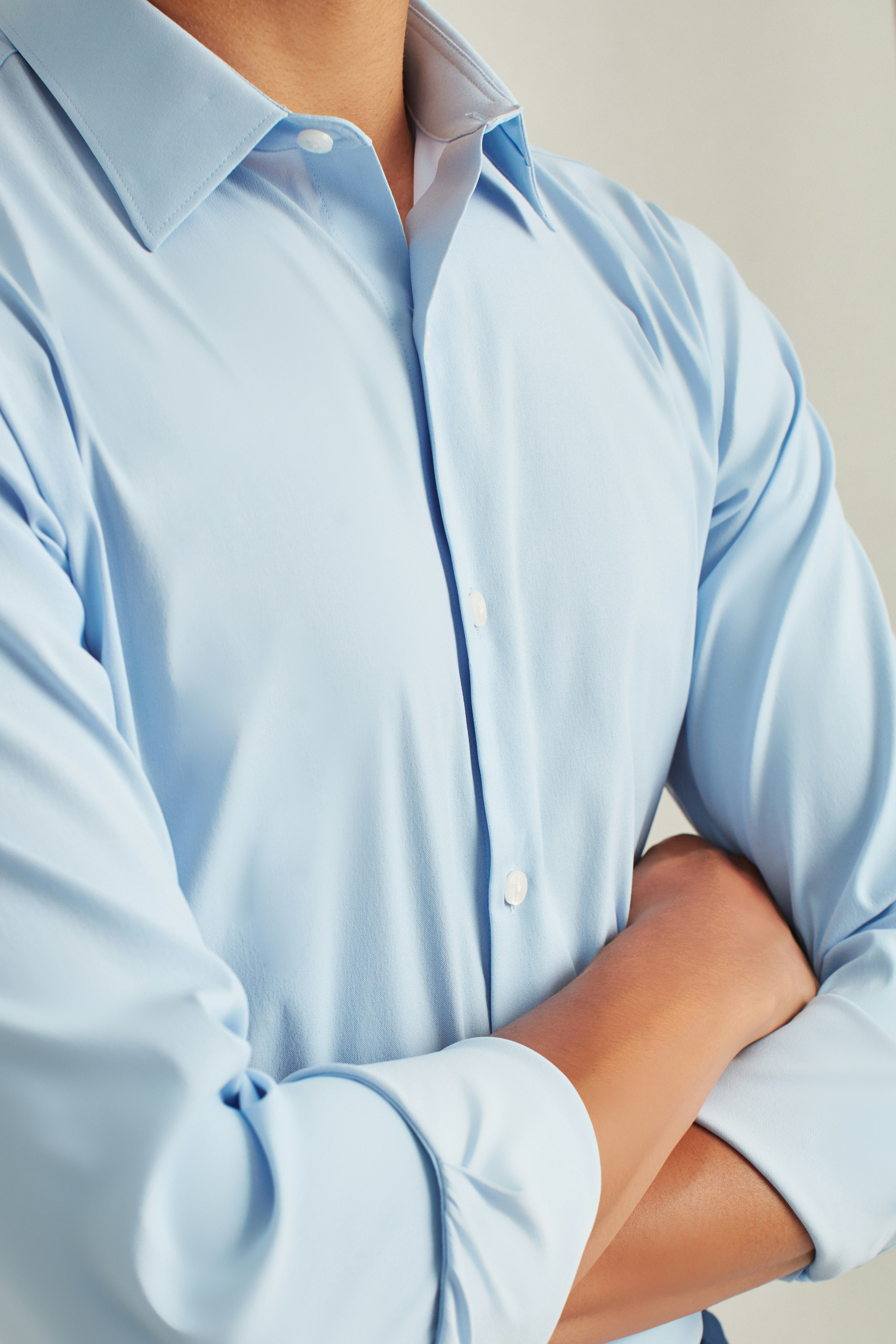 Tech Button Down Shirt light blue