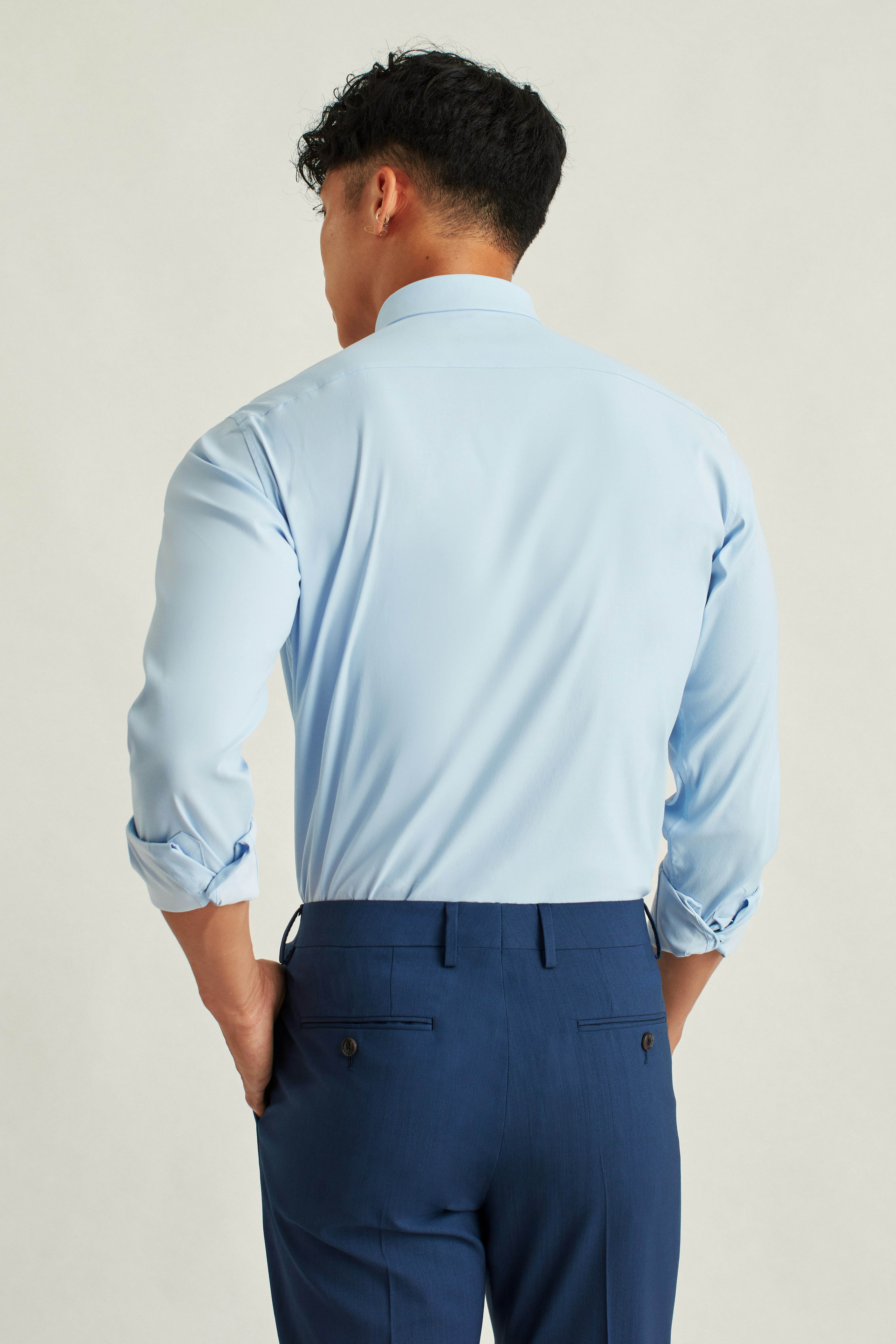 Tech Button Down Shirt light blue