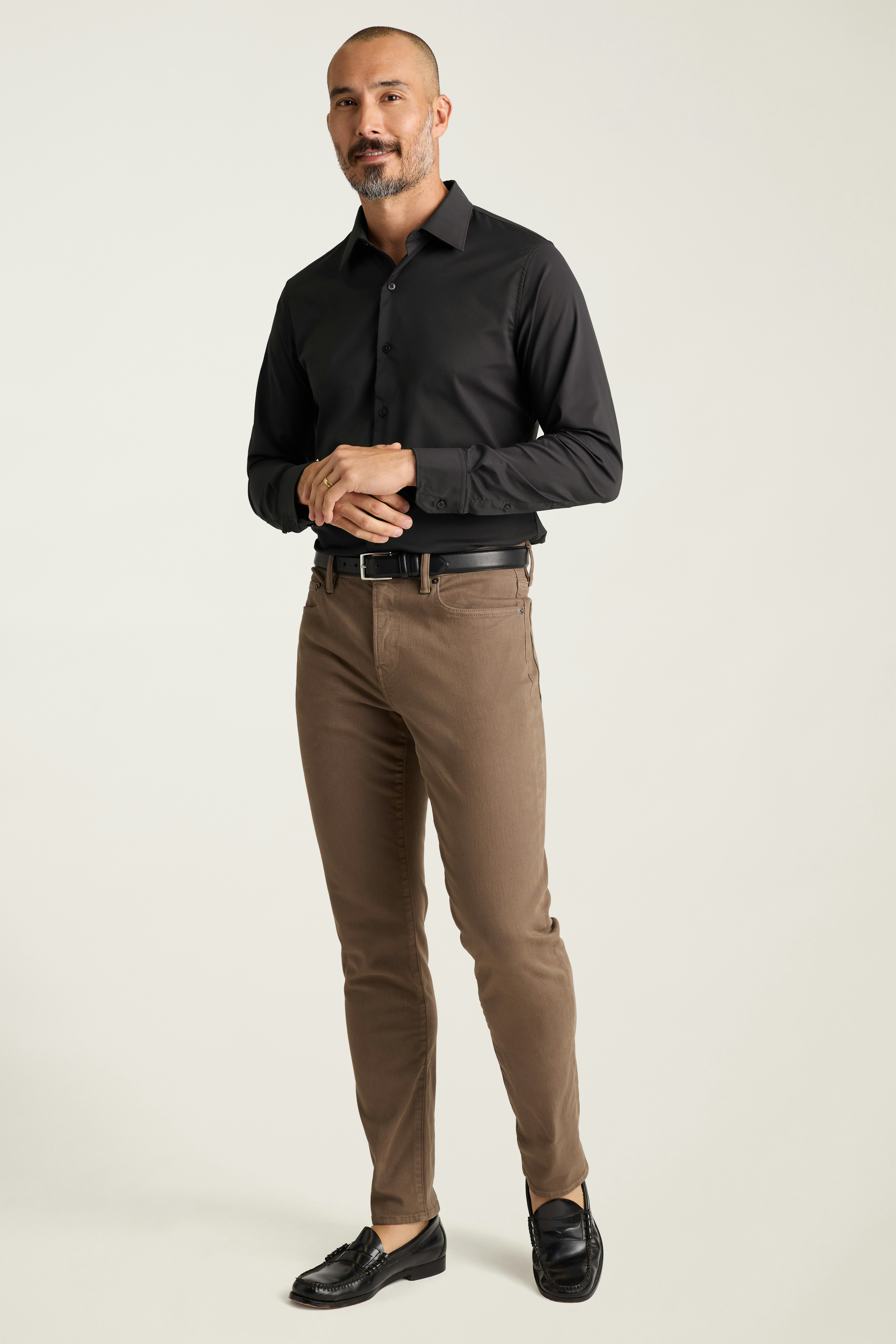 Tech Button Down Shirt jet black