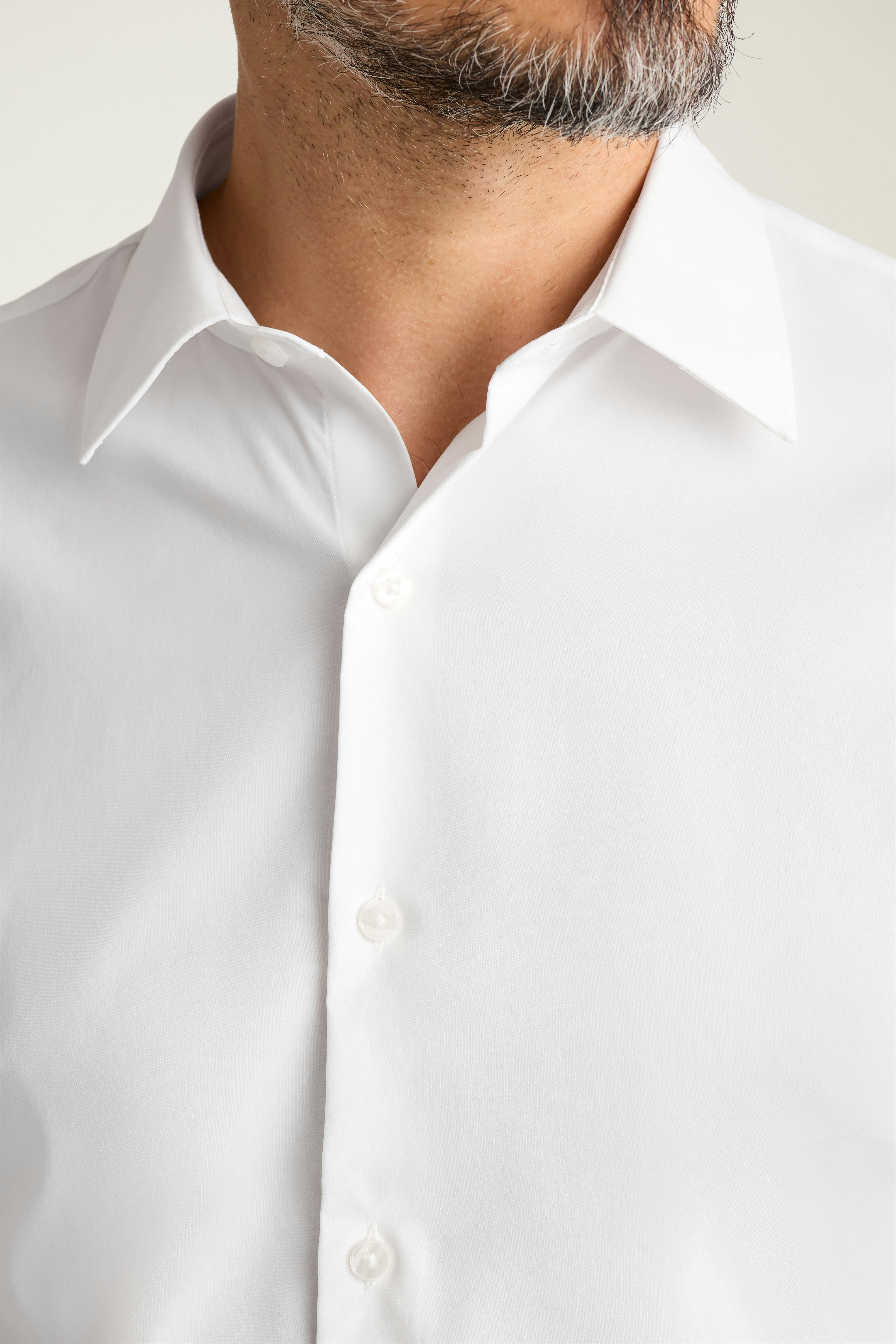 Tech Button Down Shirt white