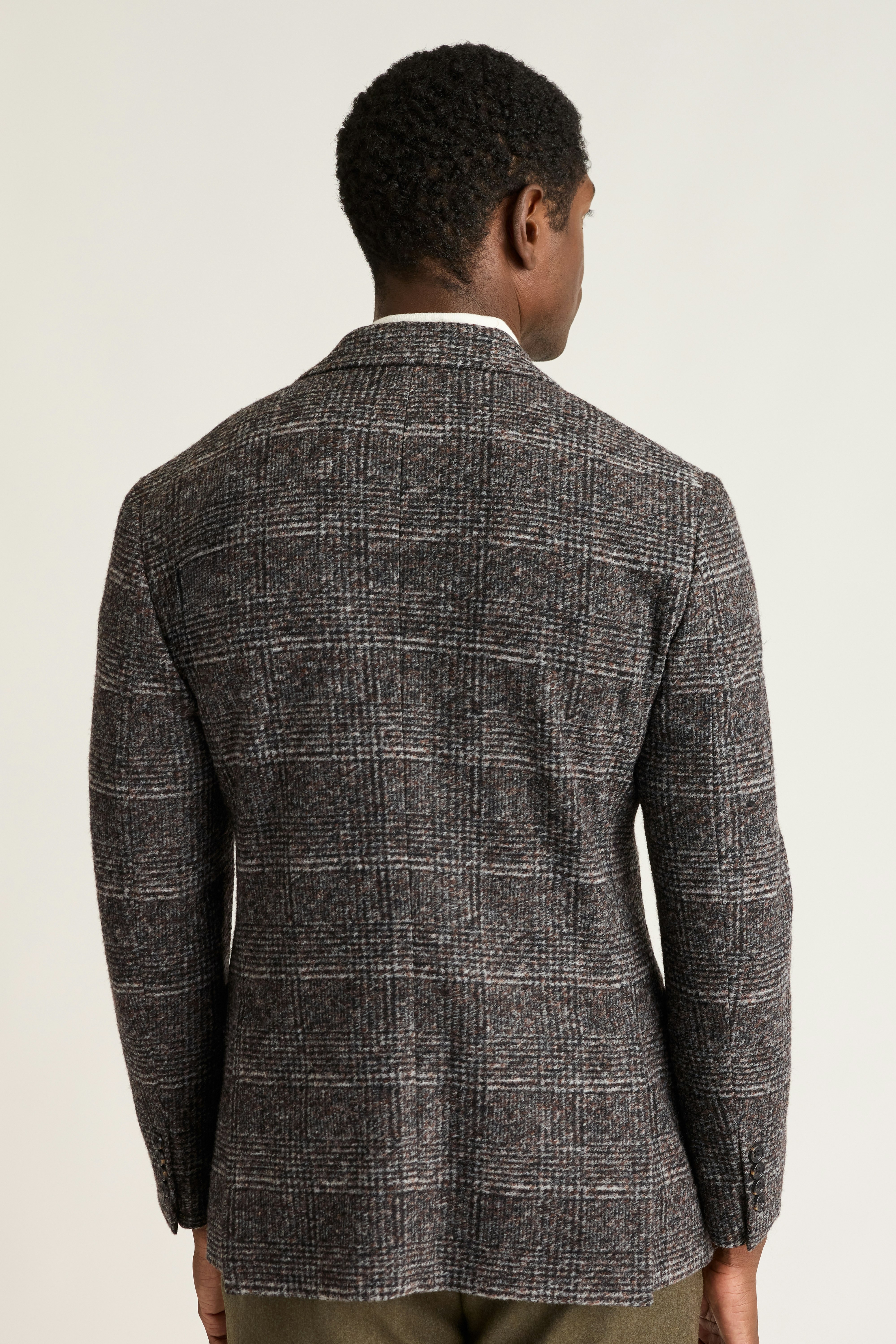Jetsetter Knit Blazer charcoal grey check