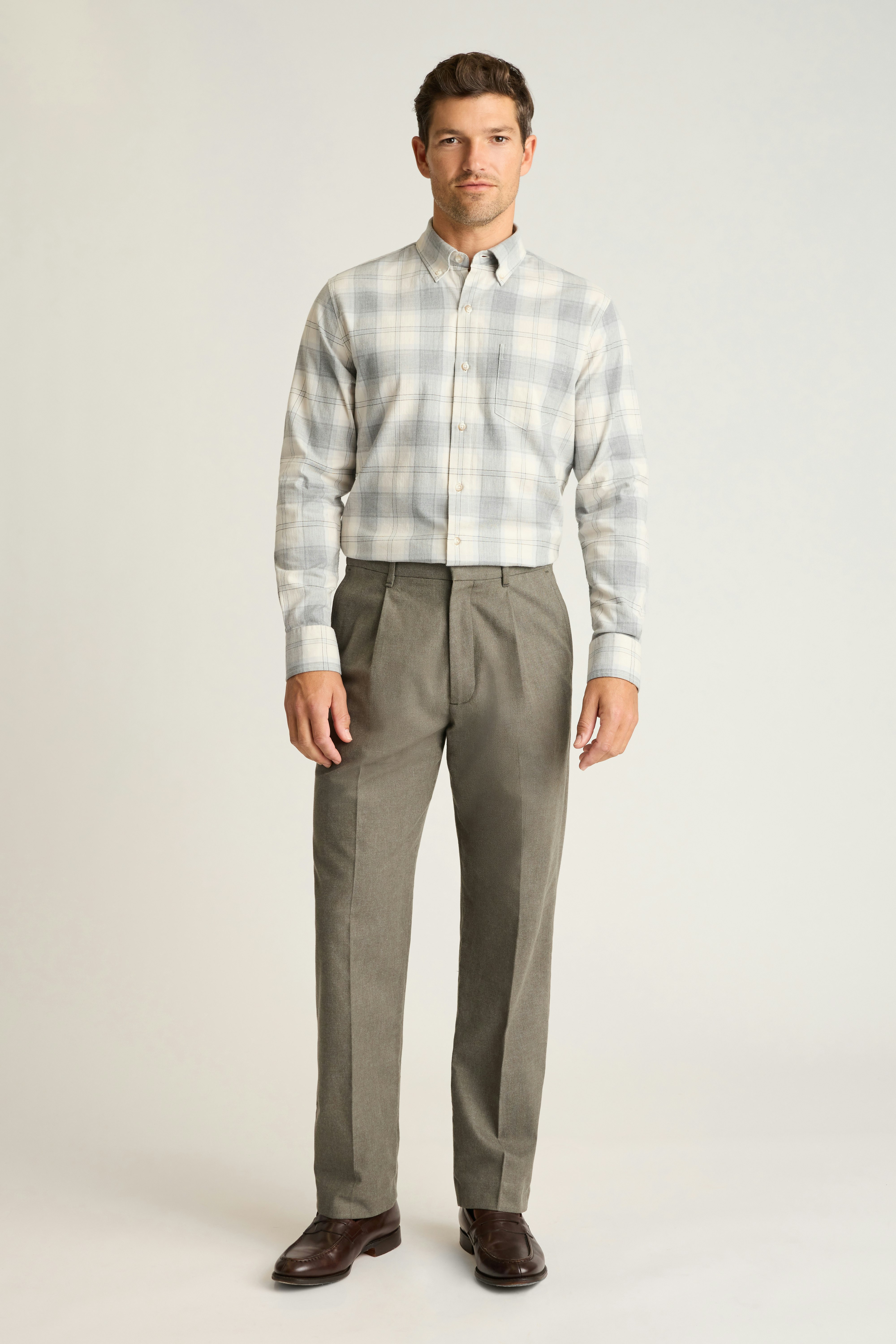 Everyday Lightweight Flannel Shirt ice grey plaid