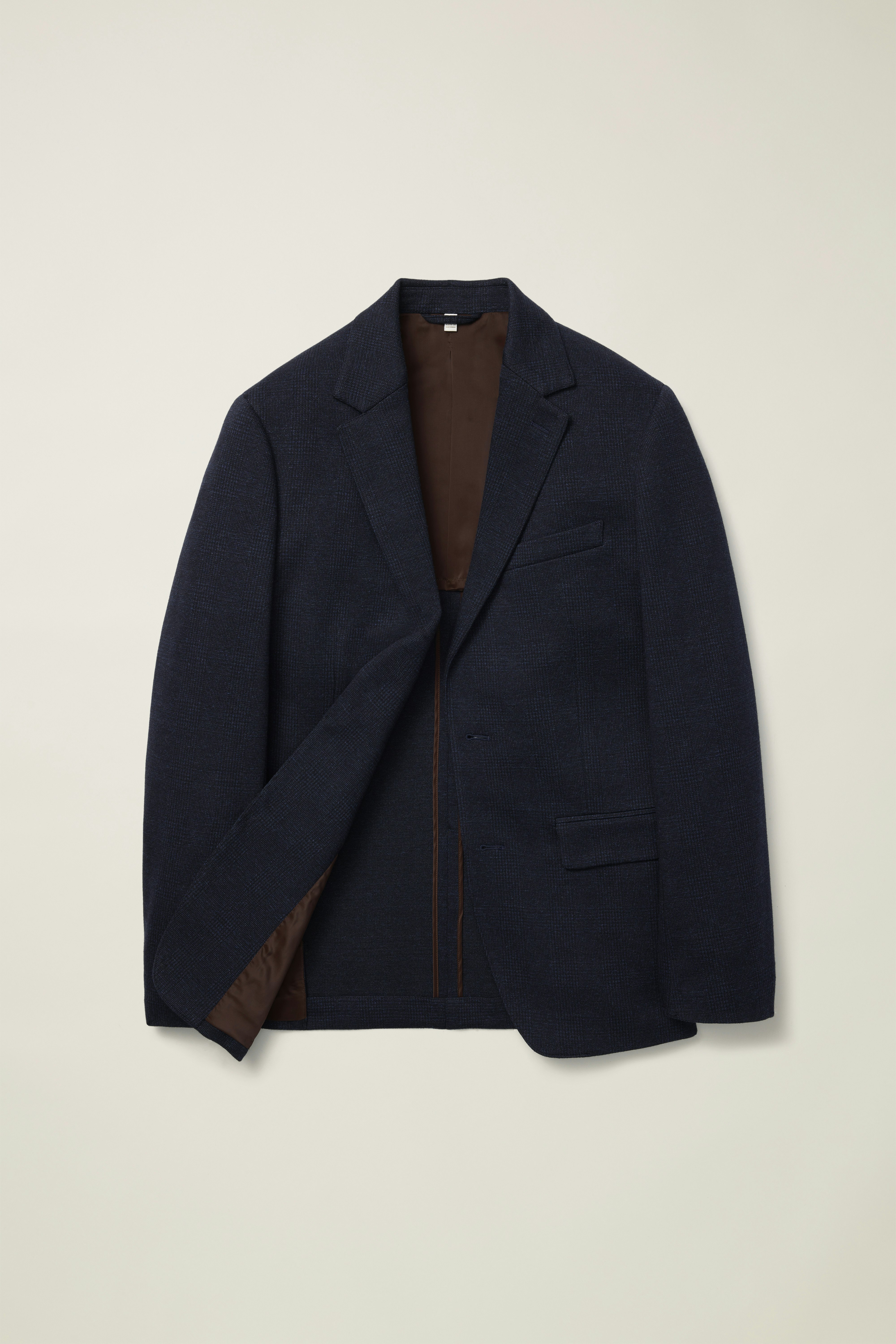 Jetsetter Knit Blazer navy blue glen check