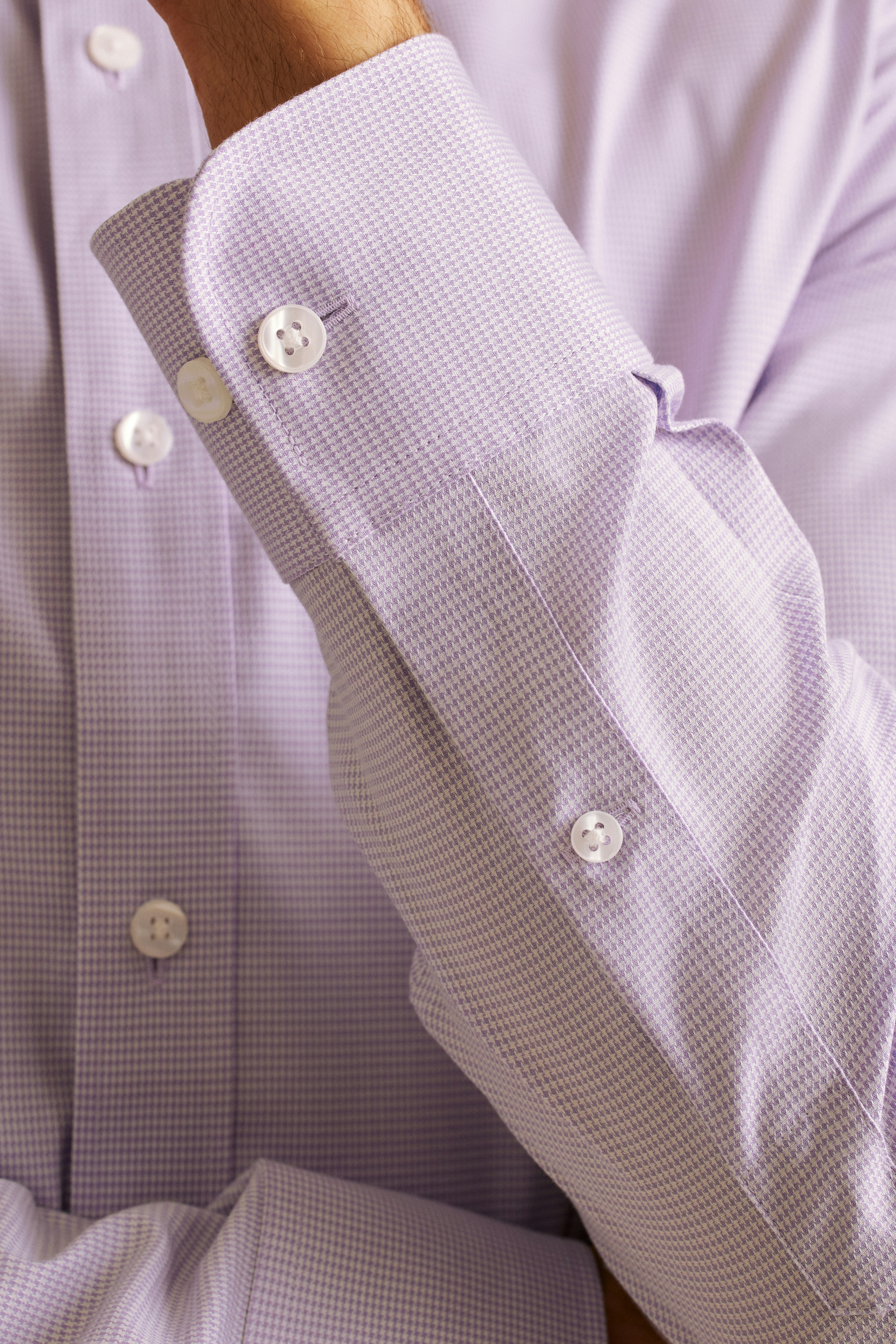 Weekday Warrior Dress Shirt lavender micro houndstooth