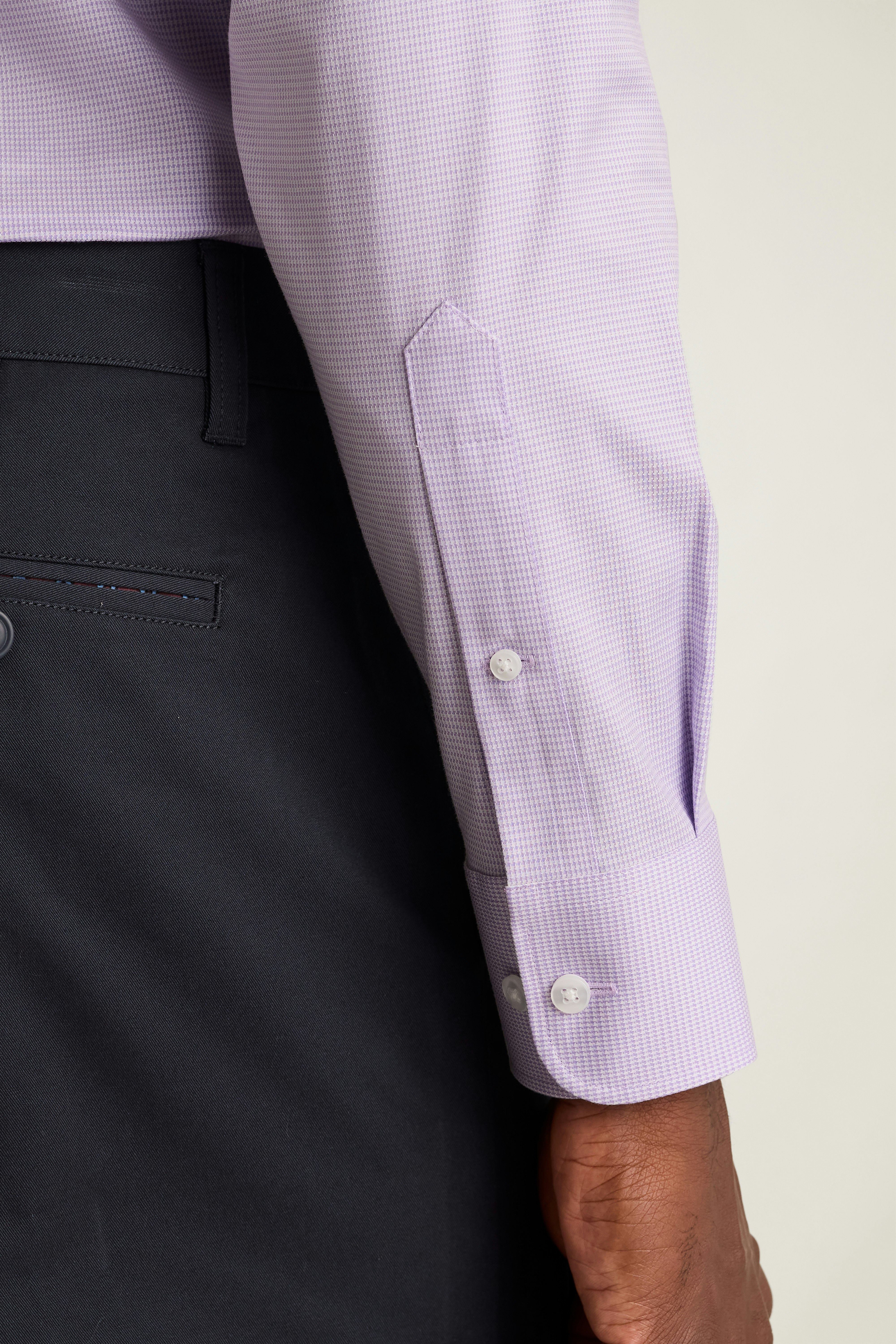 Weekday Warrior Dress Shirt lavender micro houndstooth