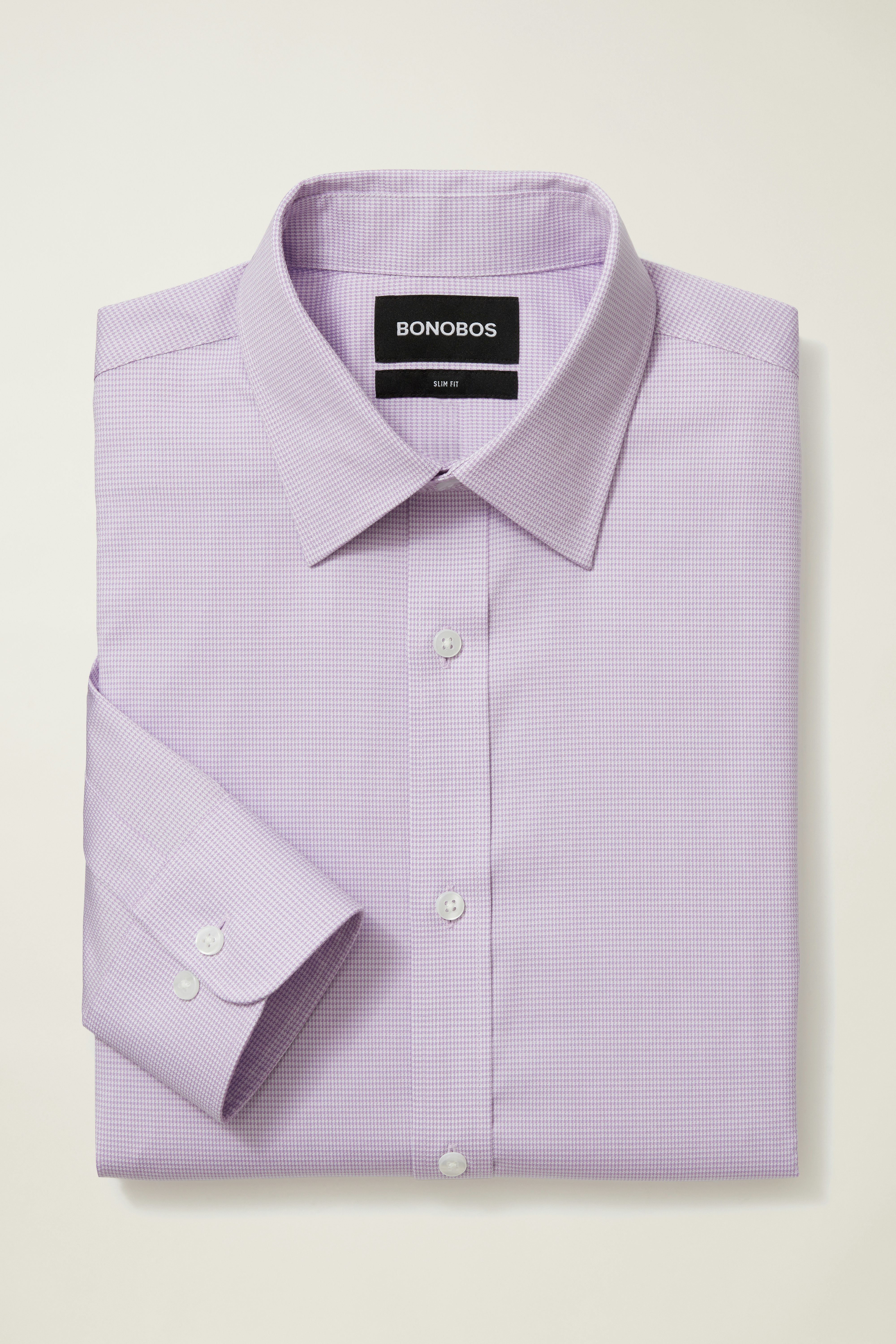 Weekday Warrior Dress Shirt lavender micro houndstooth