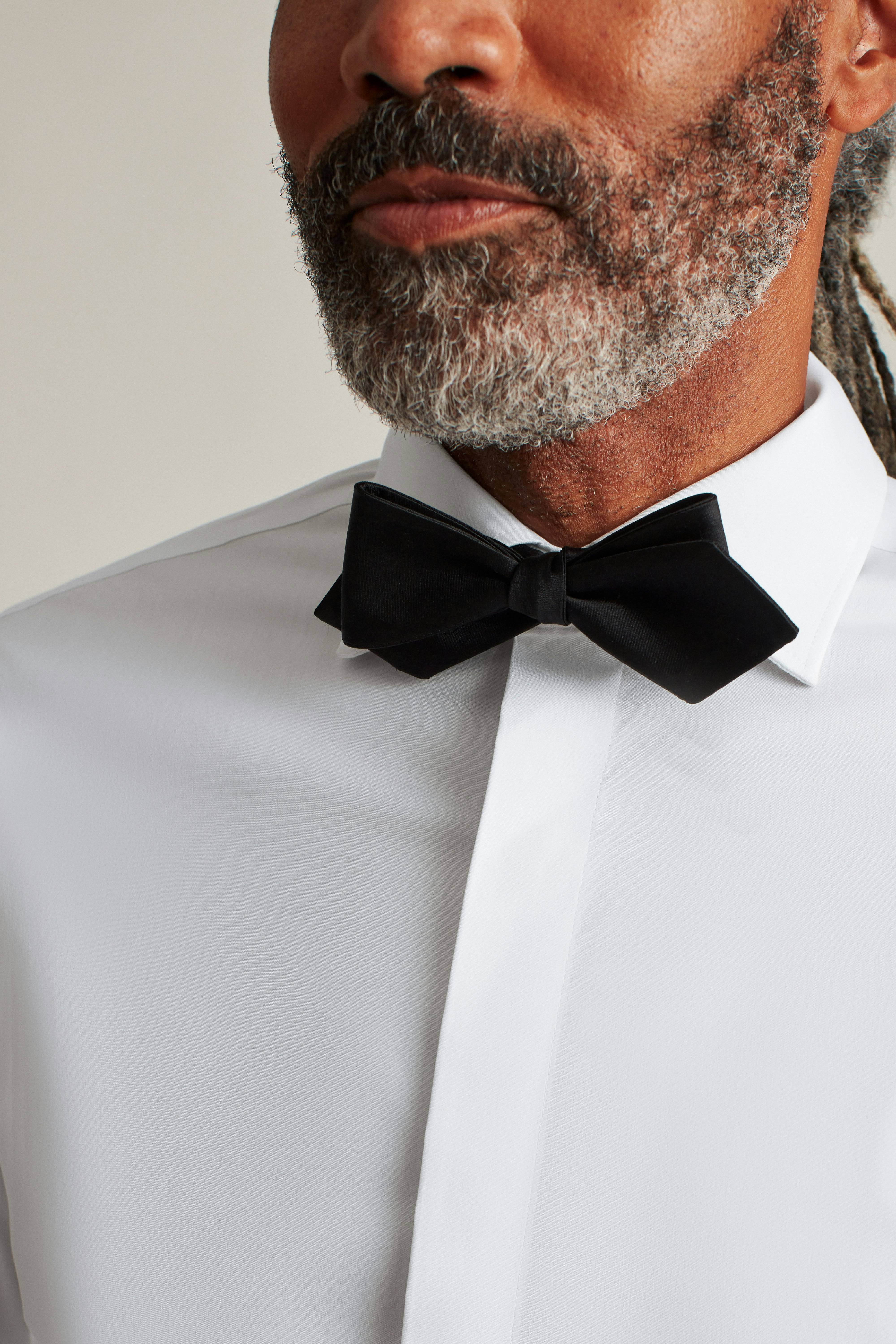 Empire Stretch Tuxedo Shirt white