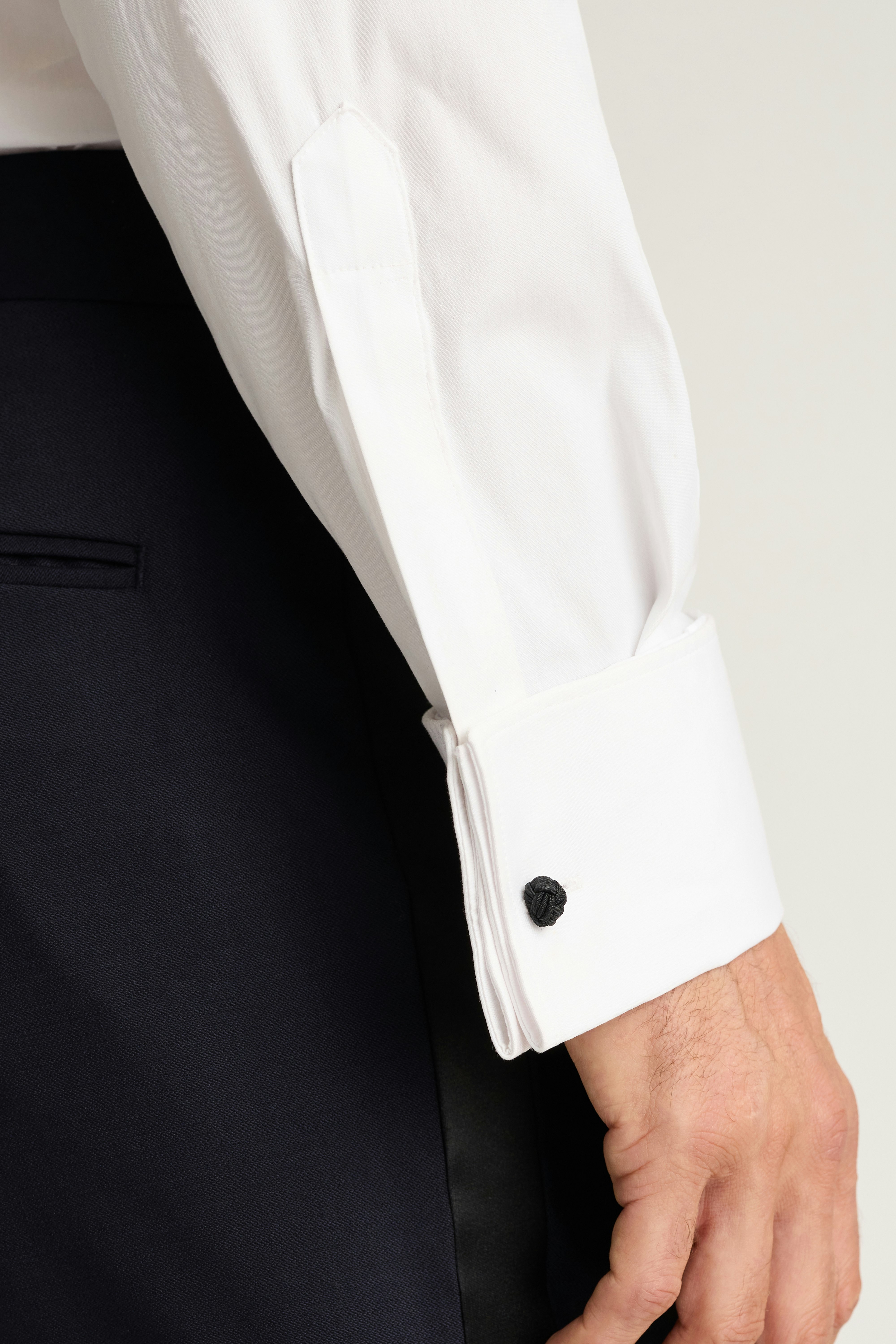 Empire Stretch Tuxedo Shirt white