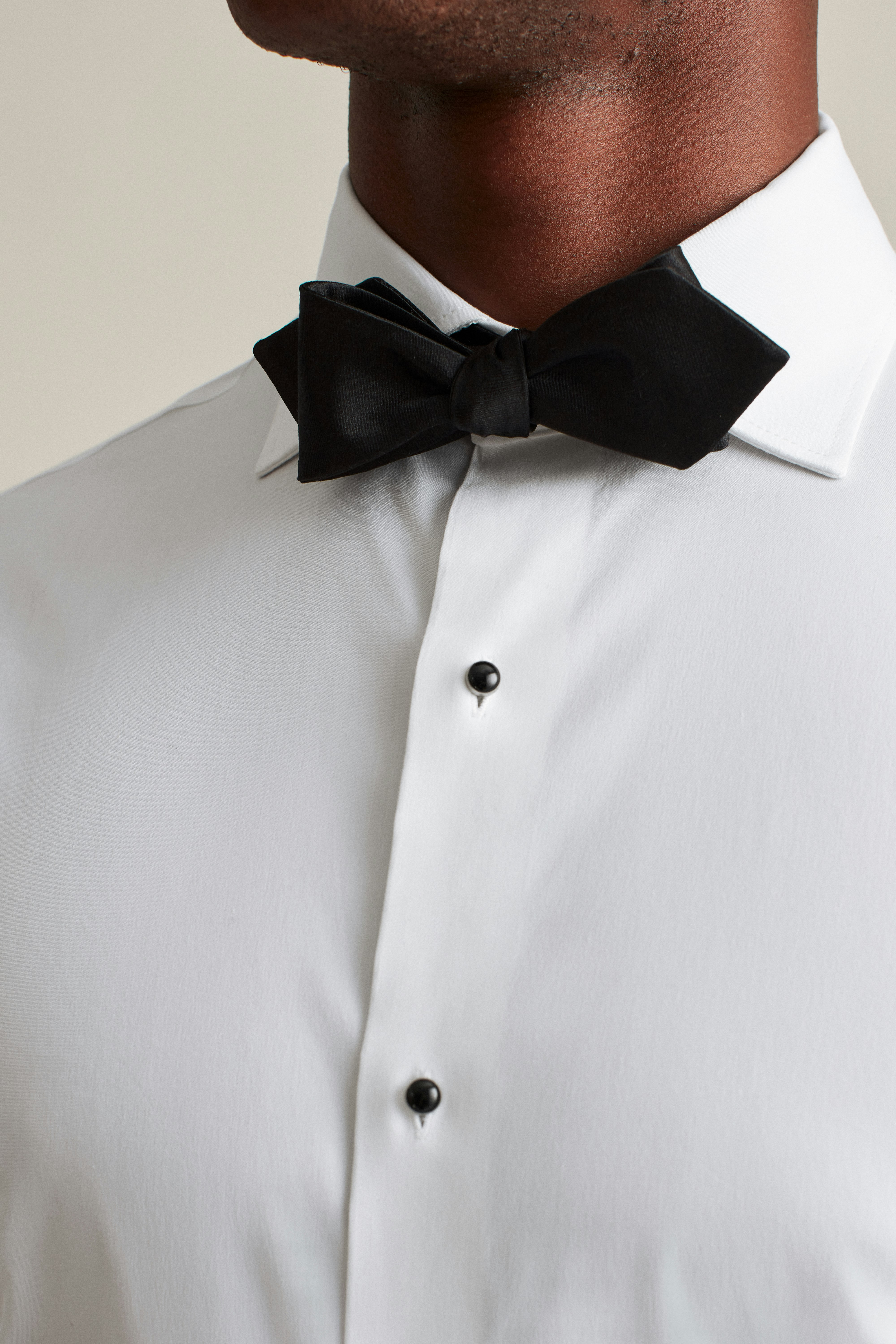 Empire Stretch Tuxedo Shirt white with studs