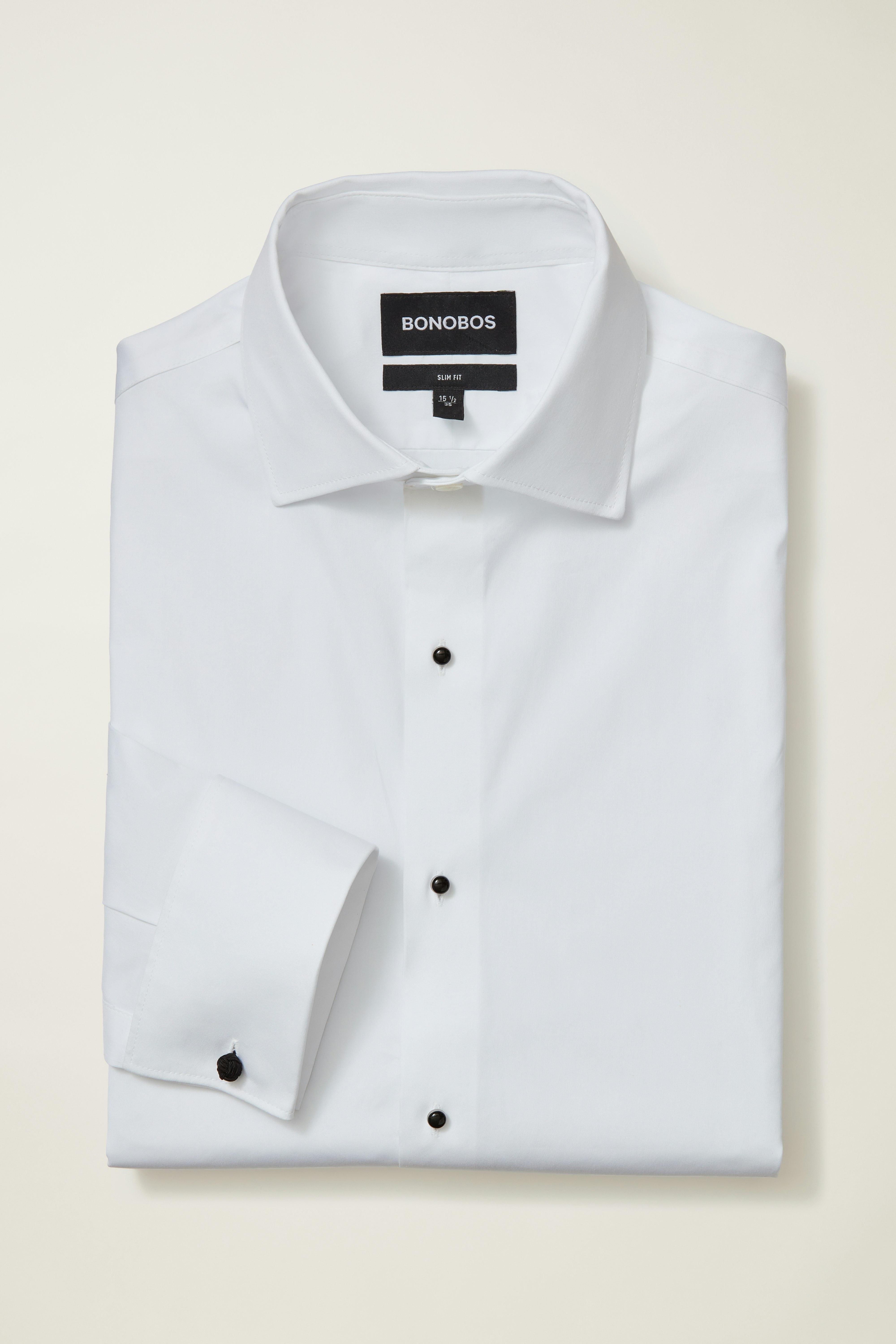 Empire Stretch Tuxedo Shirt white with studs