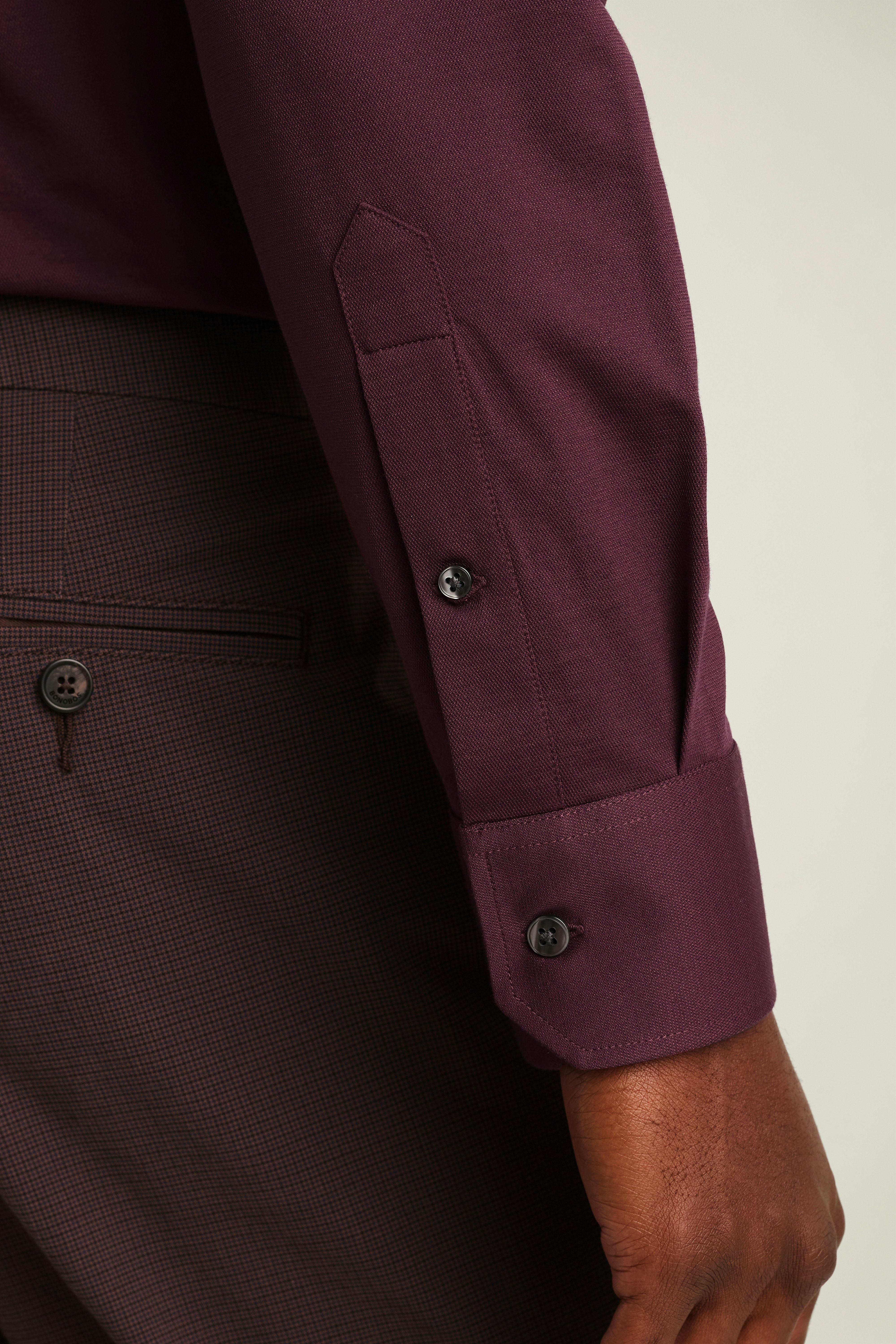 Tech Pique Button Down Shirt burgundy 4 Tech Pique Button Down Shirt burgundy