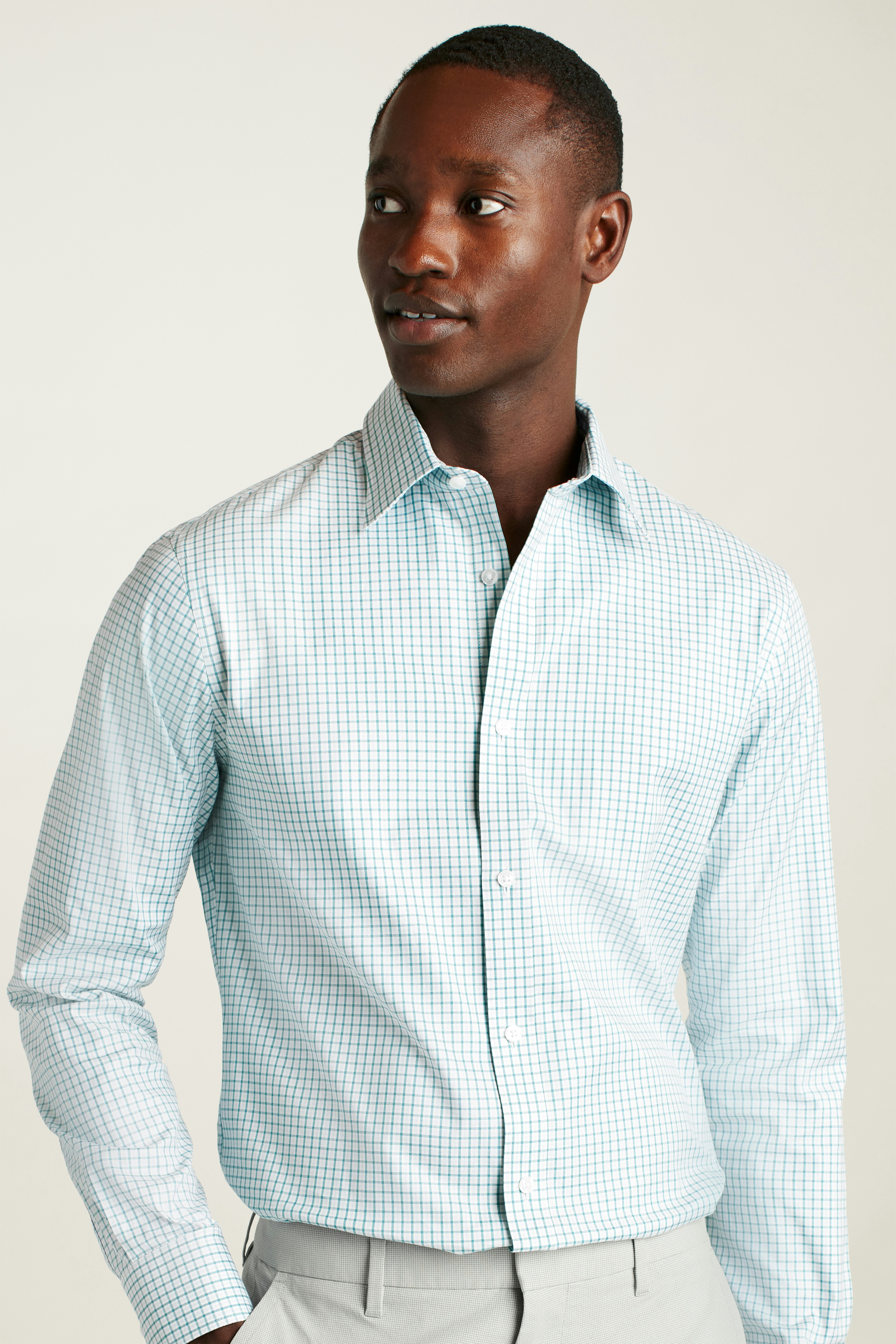 Weekday Warrior Dress Shirt dusty teal birch tattersal