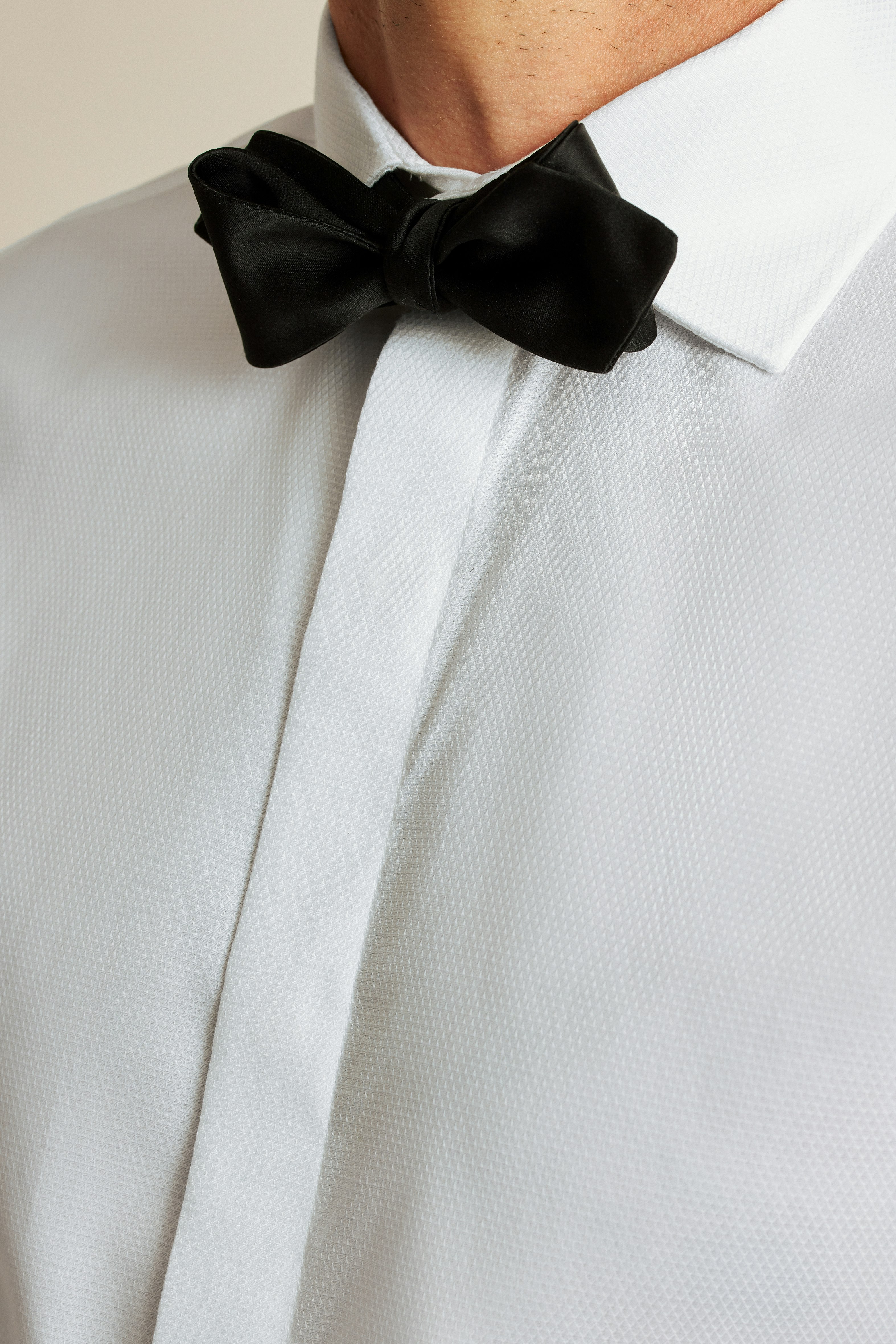 Empire Stretch Tuxedo Shirt white pique